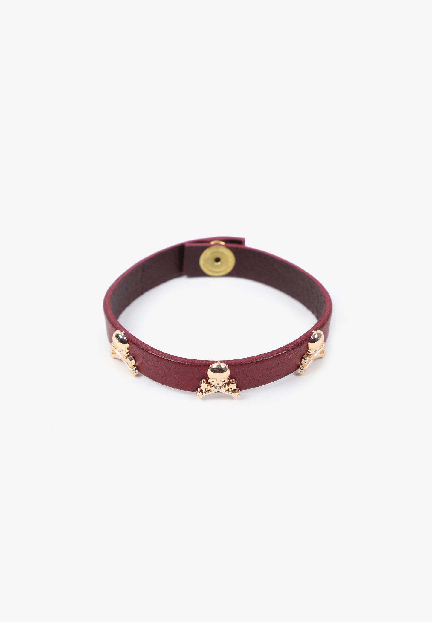 PULSERA PIEL CALAVERAS