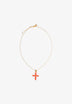 ALHAJA CULT STORE | COLLAR CORAL CROSS