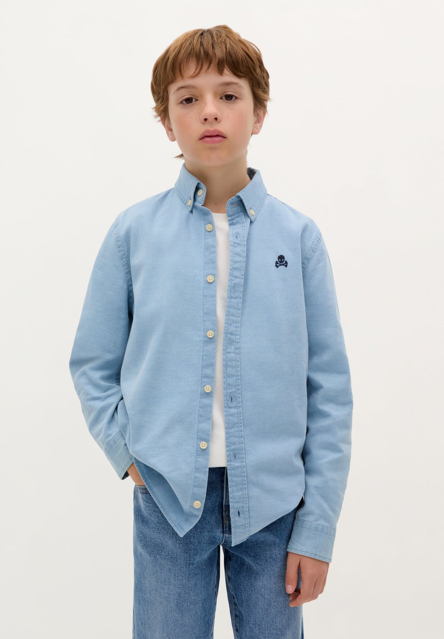 CAMISA DENIM CUELLO BOTONES