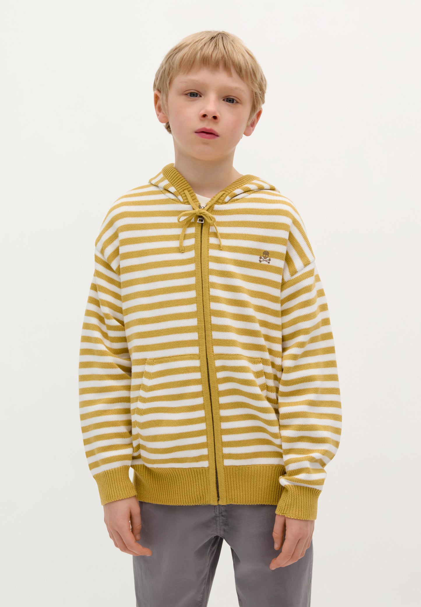 SUDADERA PUNTO RAYAS CREAMALLERA