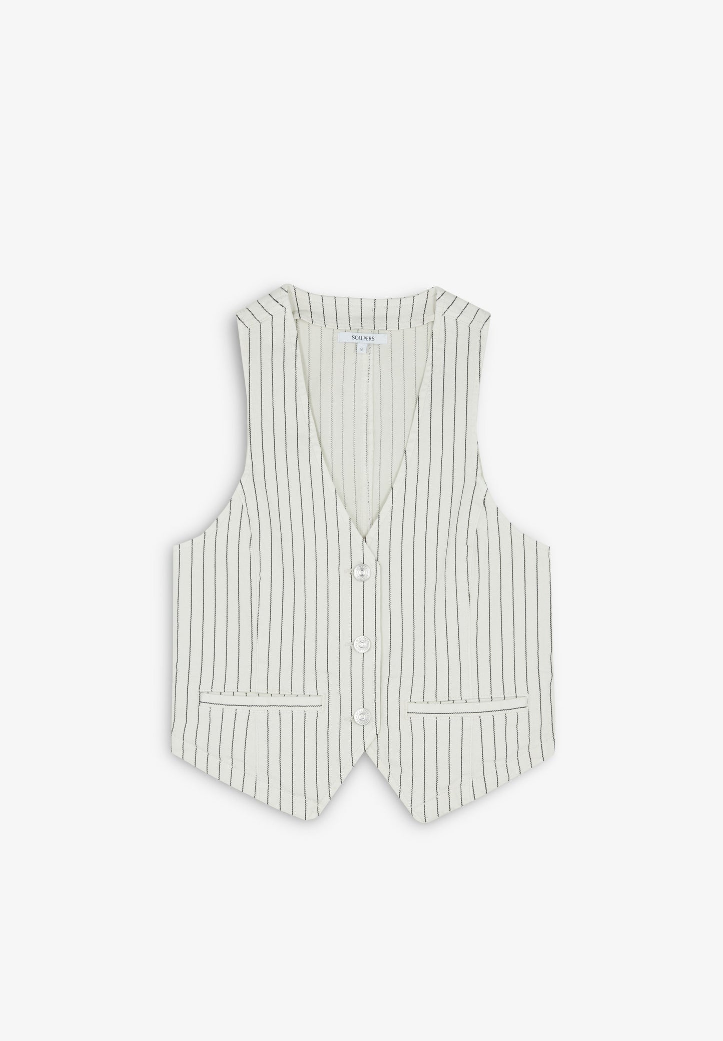CHALECO DENIM RAYAS