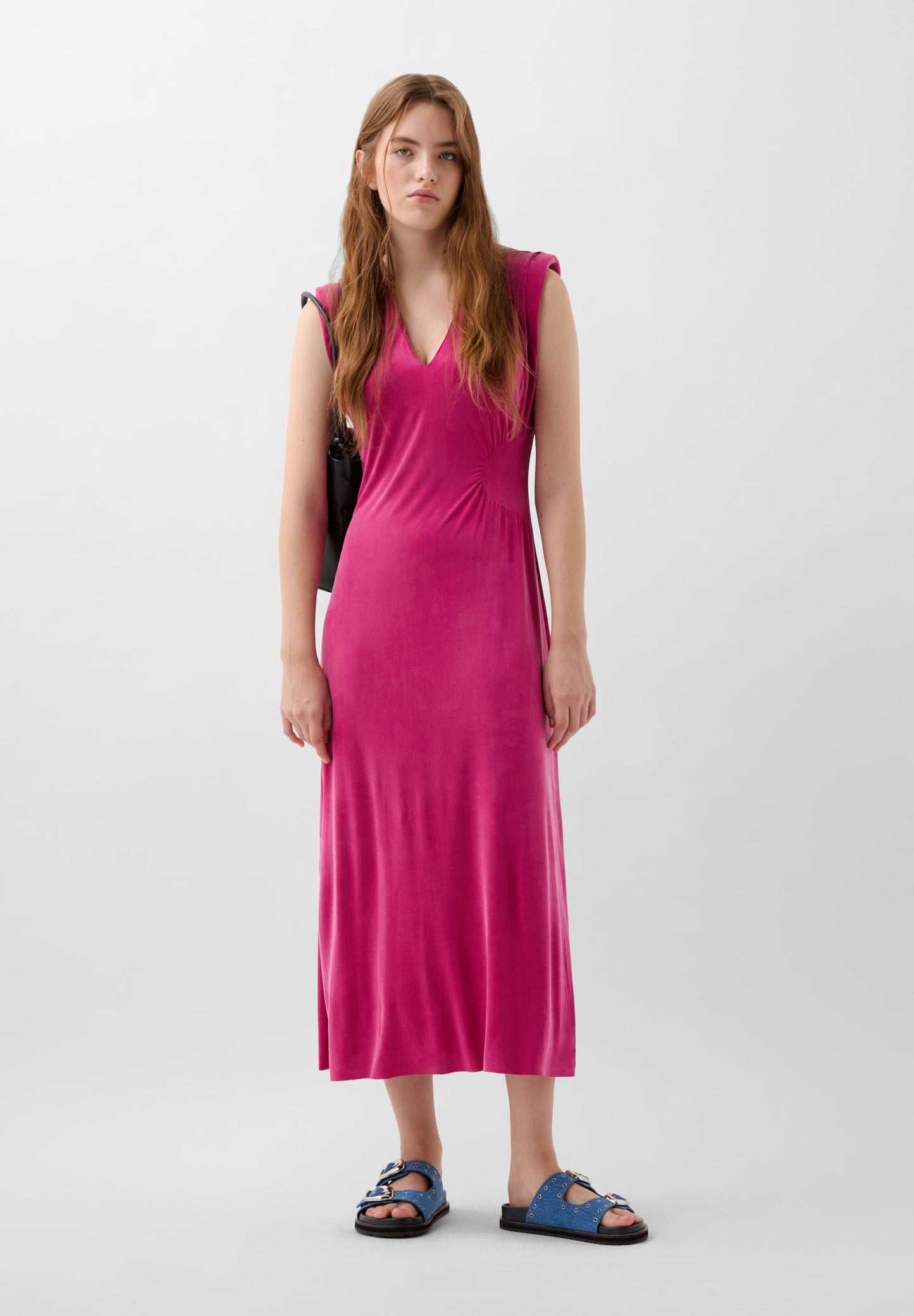 VESTIDO CUPRO DETALLE CINTURA