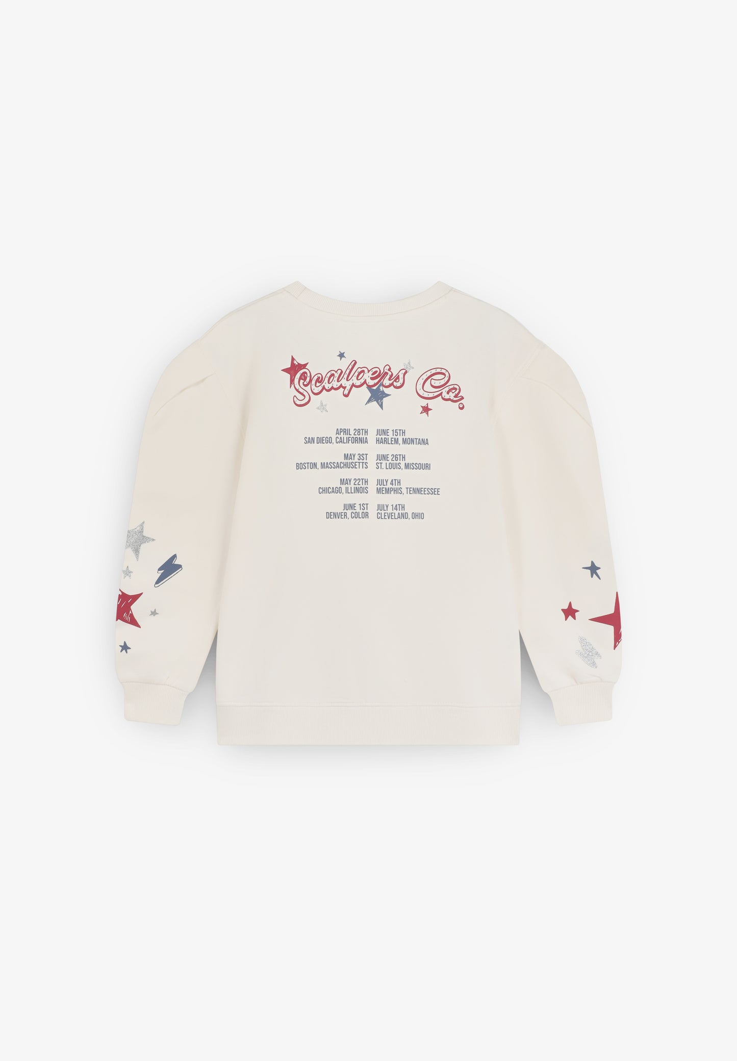 SUDADERA MANGA ABULLONADA ESTAMPADA