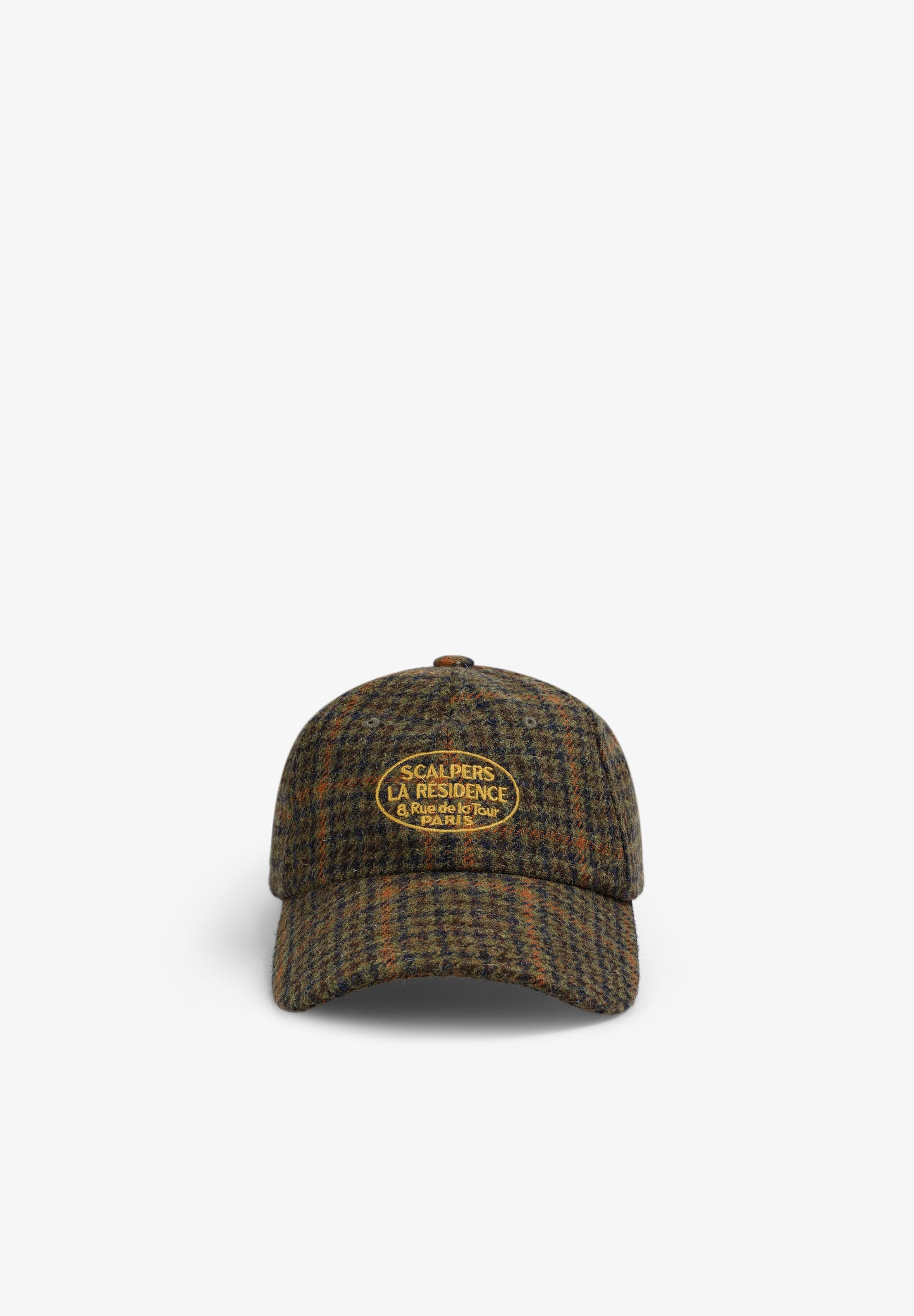 GORRA LANA TARTÁN BORDADA