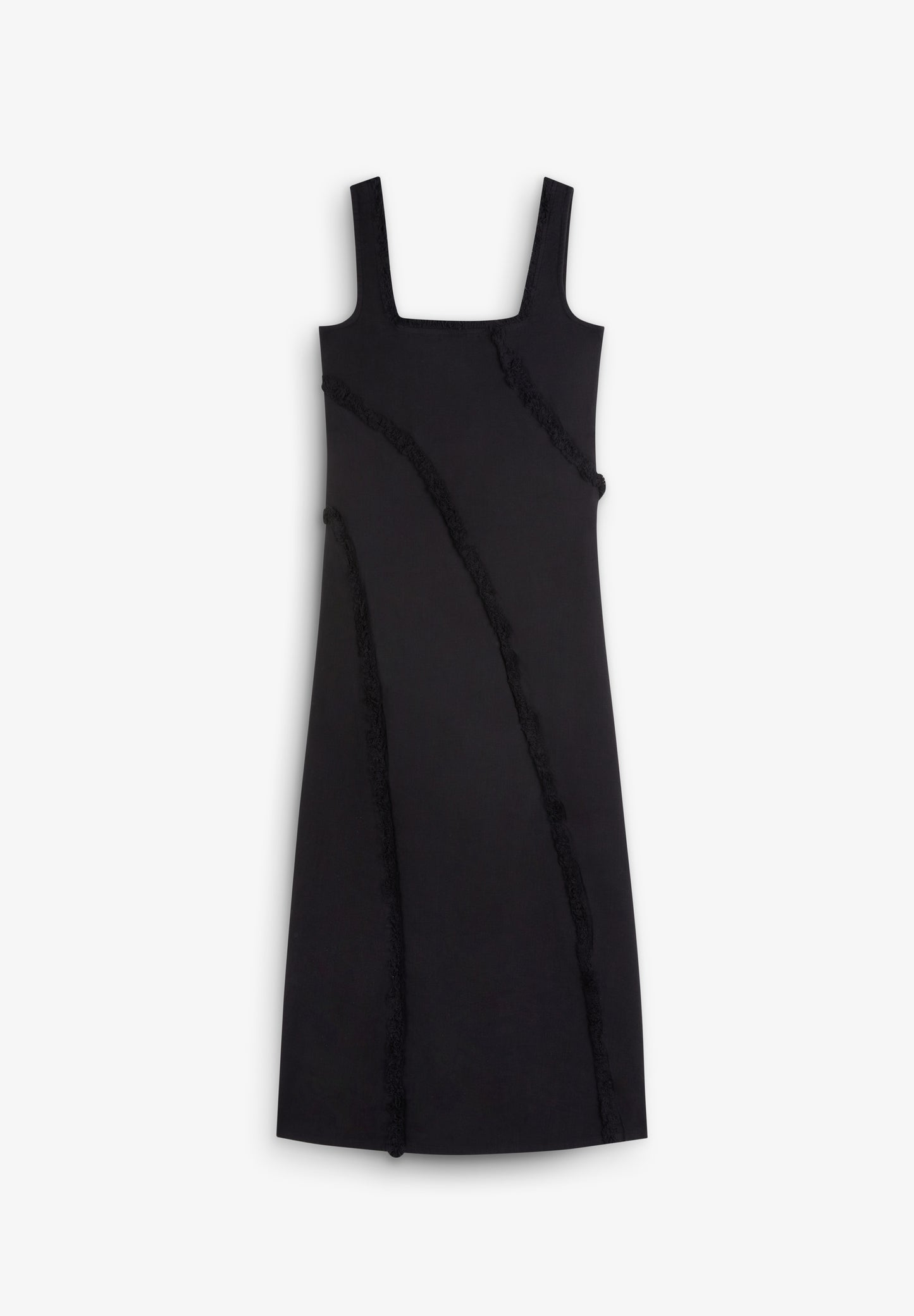 VESTIDO FLECOS DESPUNTADOS