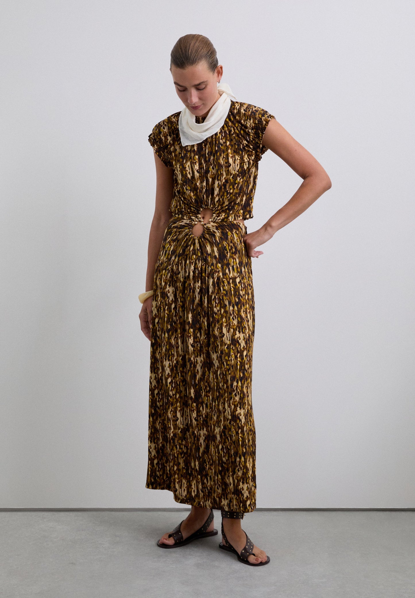 FALDA HEBILLA ESTAMPADA