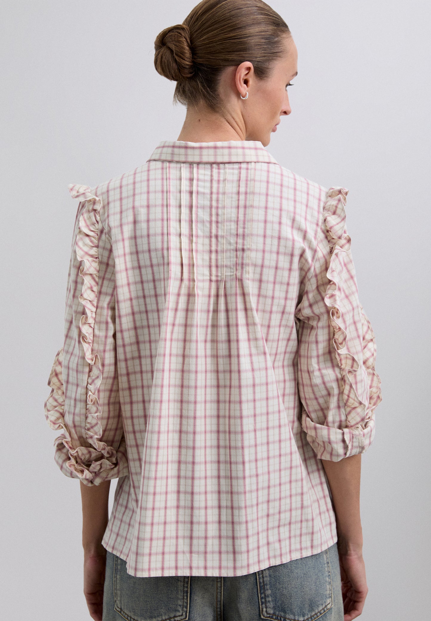 CAMISA CUADROS DETALLES FRUNCES