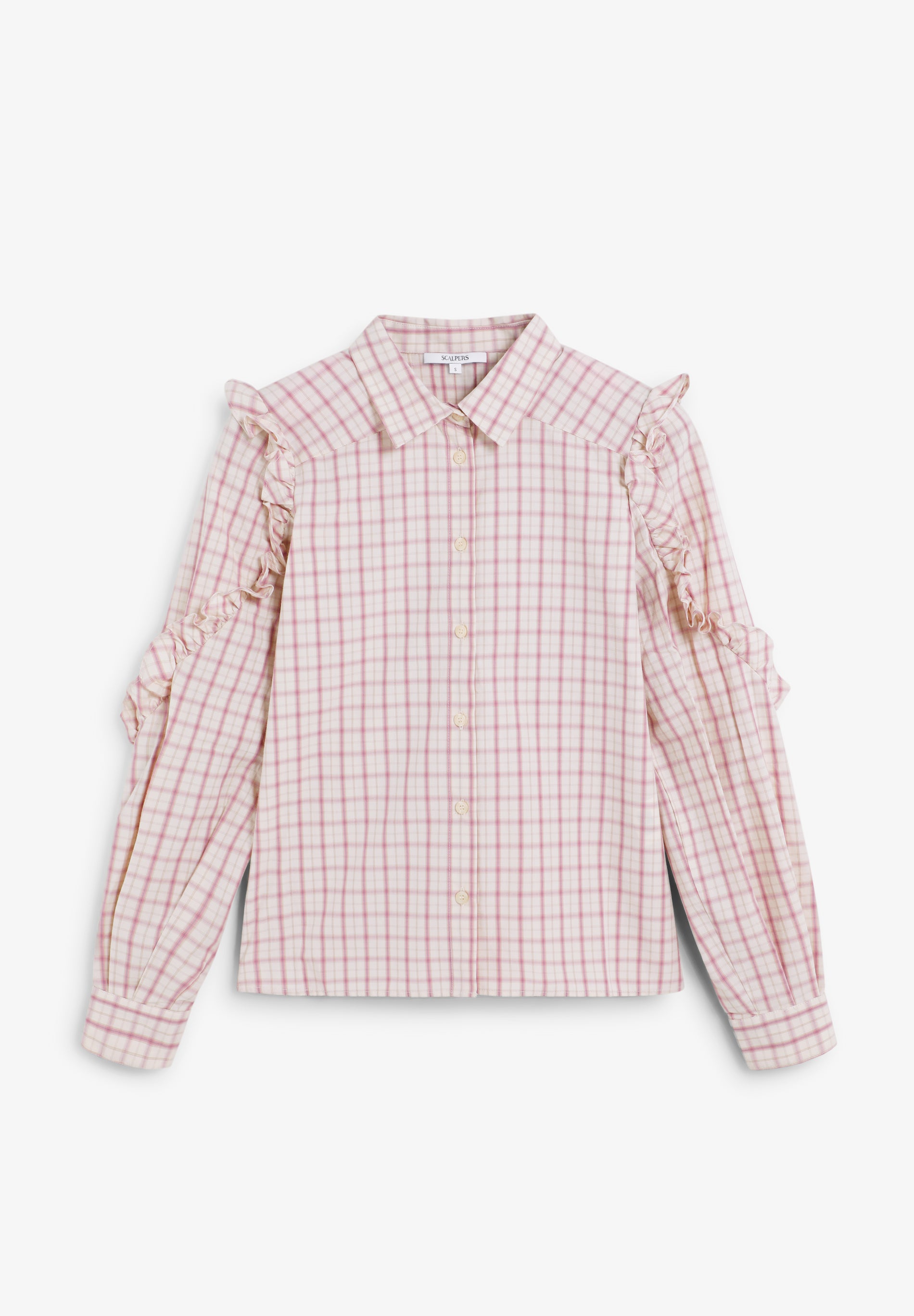 CAMISA CUADROS DETALLES FRUNCES