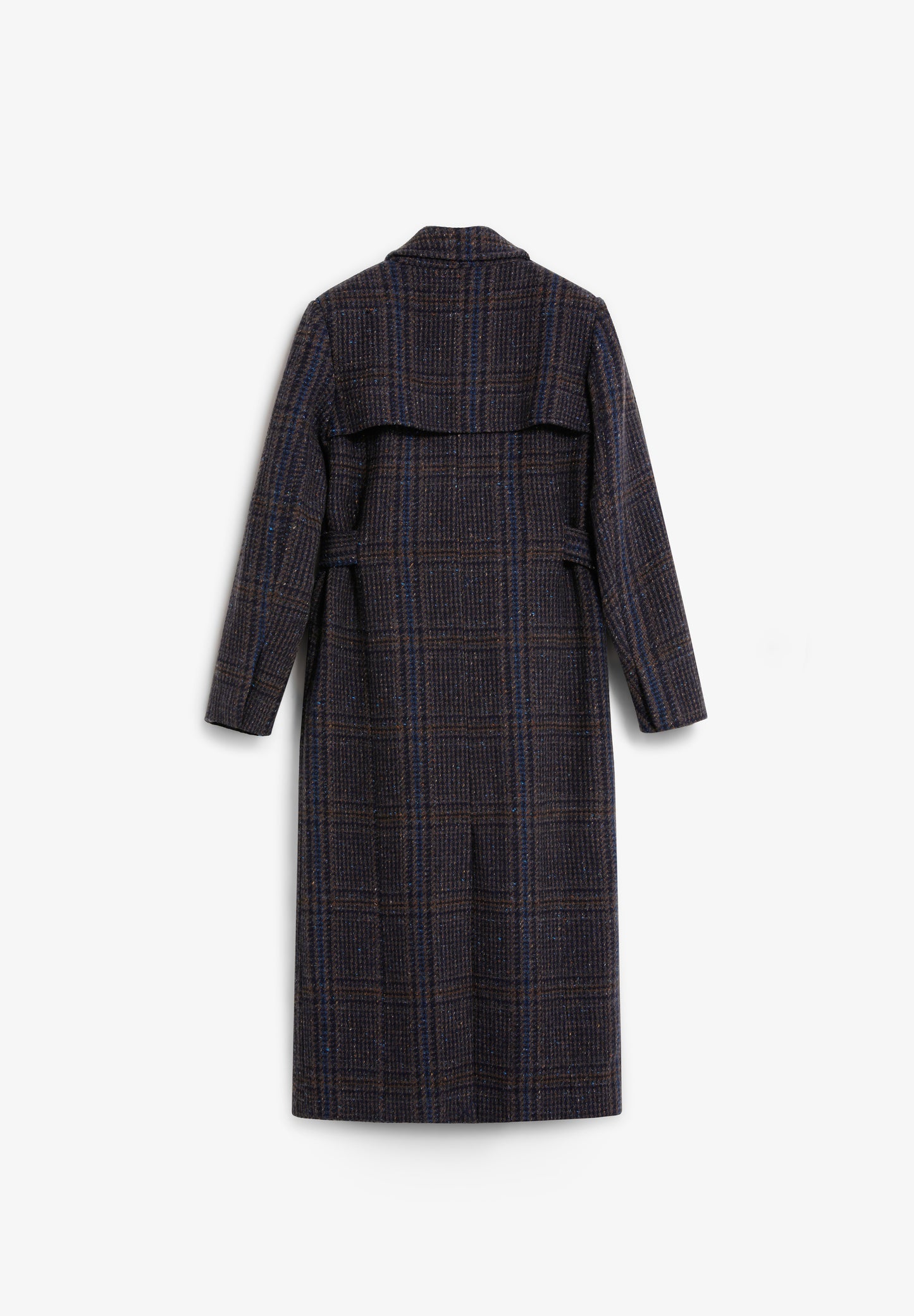 ABRIGO LARGO LANA CUADROS
