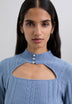 JERSEY CABLE KNIT ABERTURA