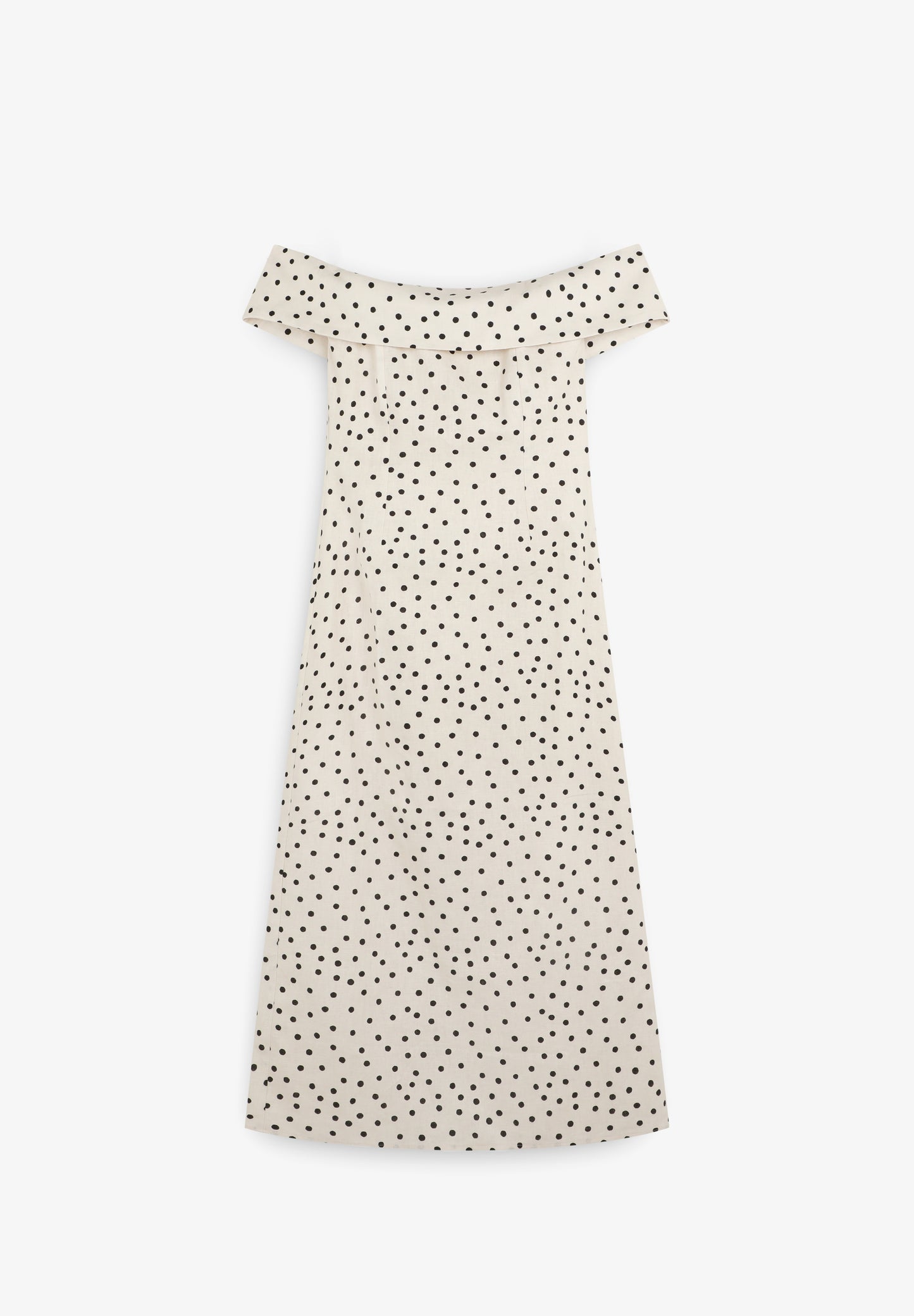 VESTIDO LINO LUNARES MIDI