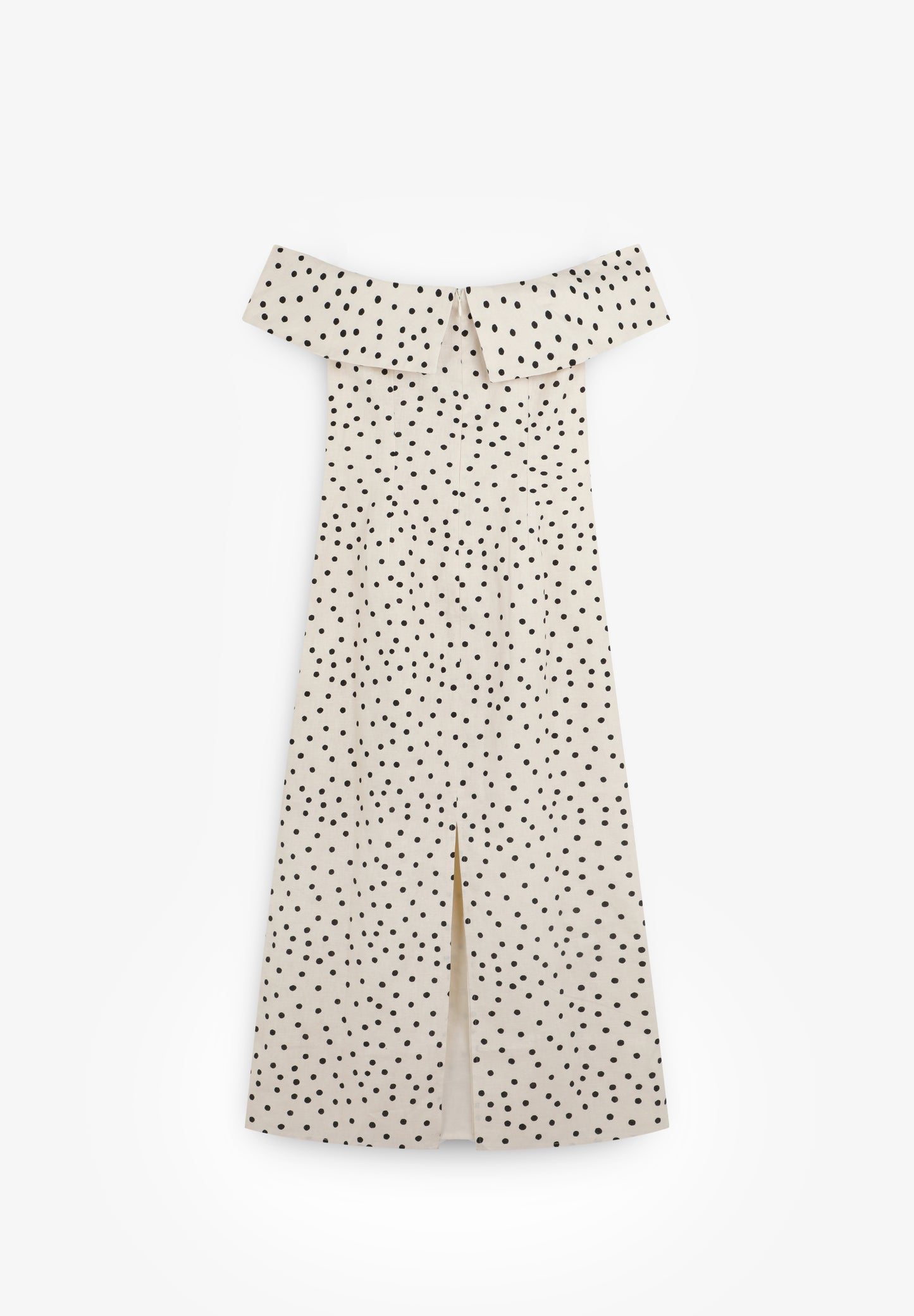 VESTIDO LINO LUNARES MIDI