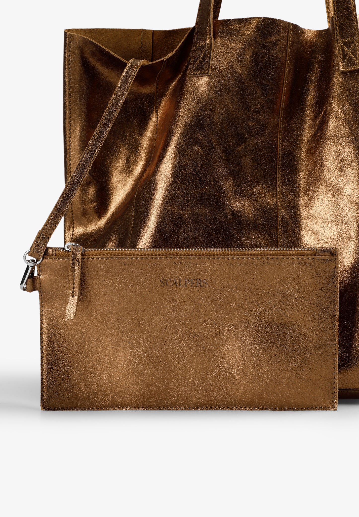 BOLSO SHOPPER ANTE METALIZADO