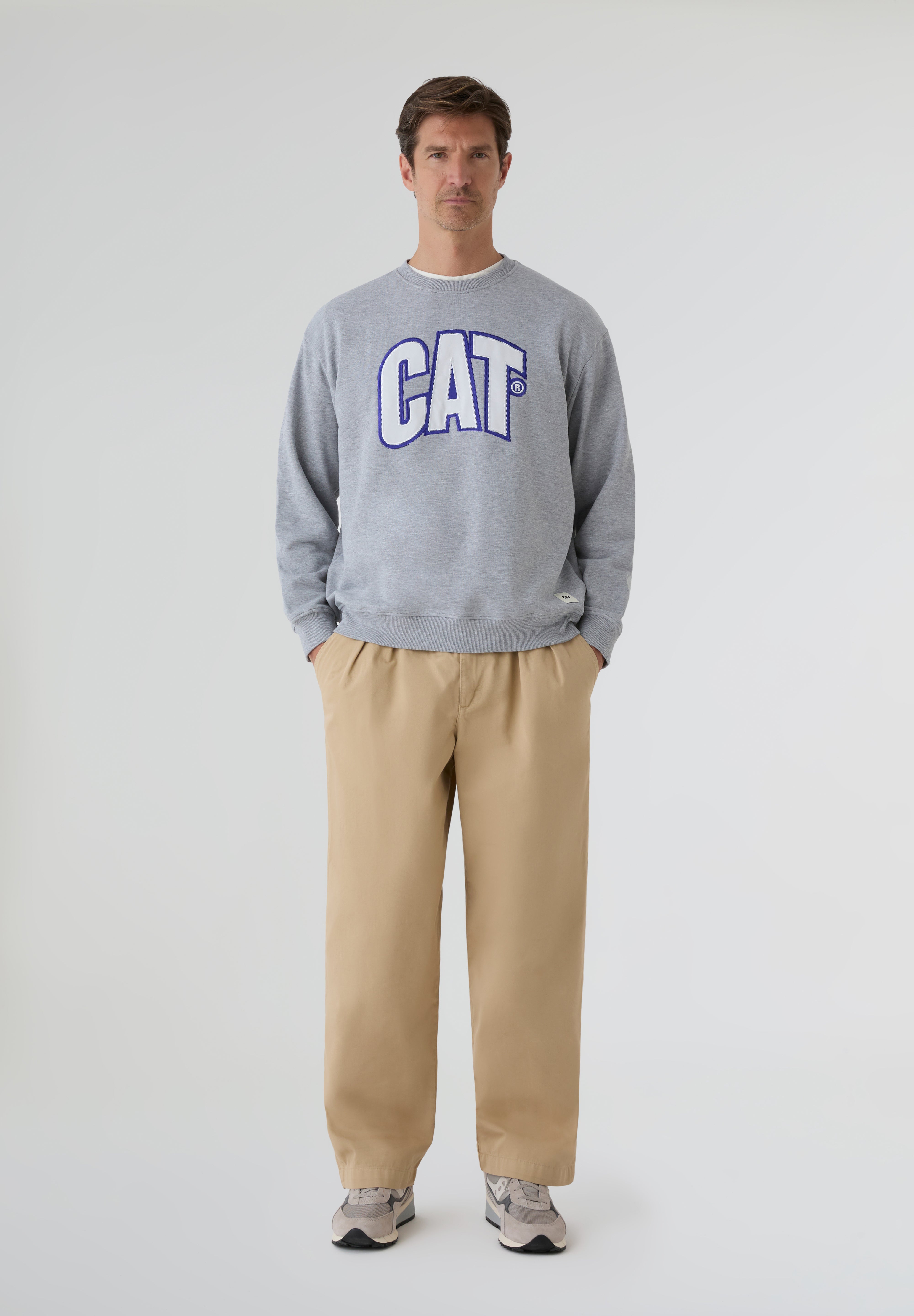 CAT | SUDADERA EMBROIDERY LOGO CREW