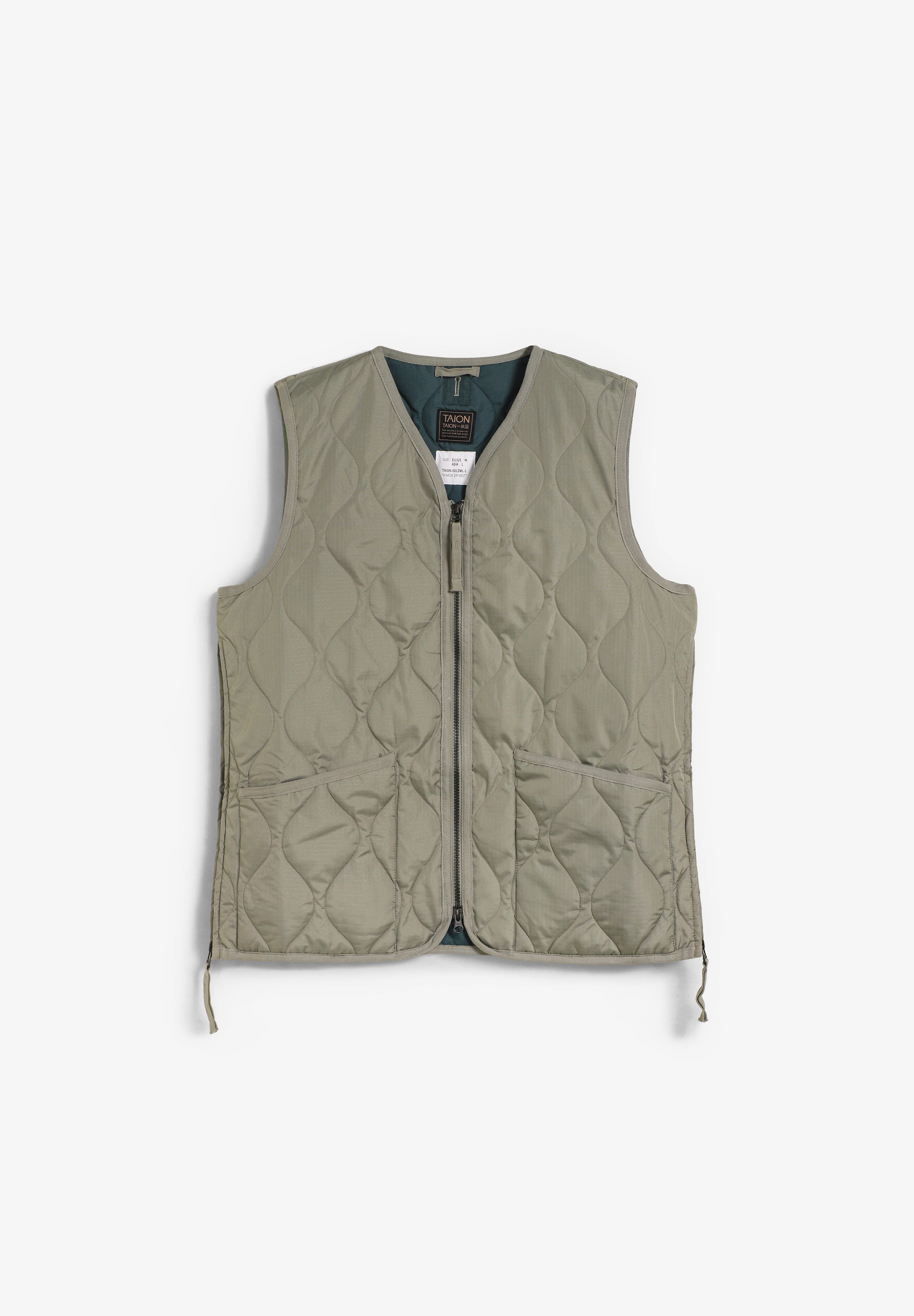 TAION | CHALECO MILITAR CUELLO V Y CREMALLERA UNISEX