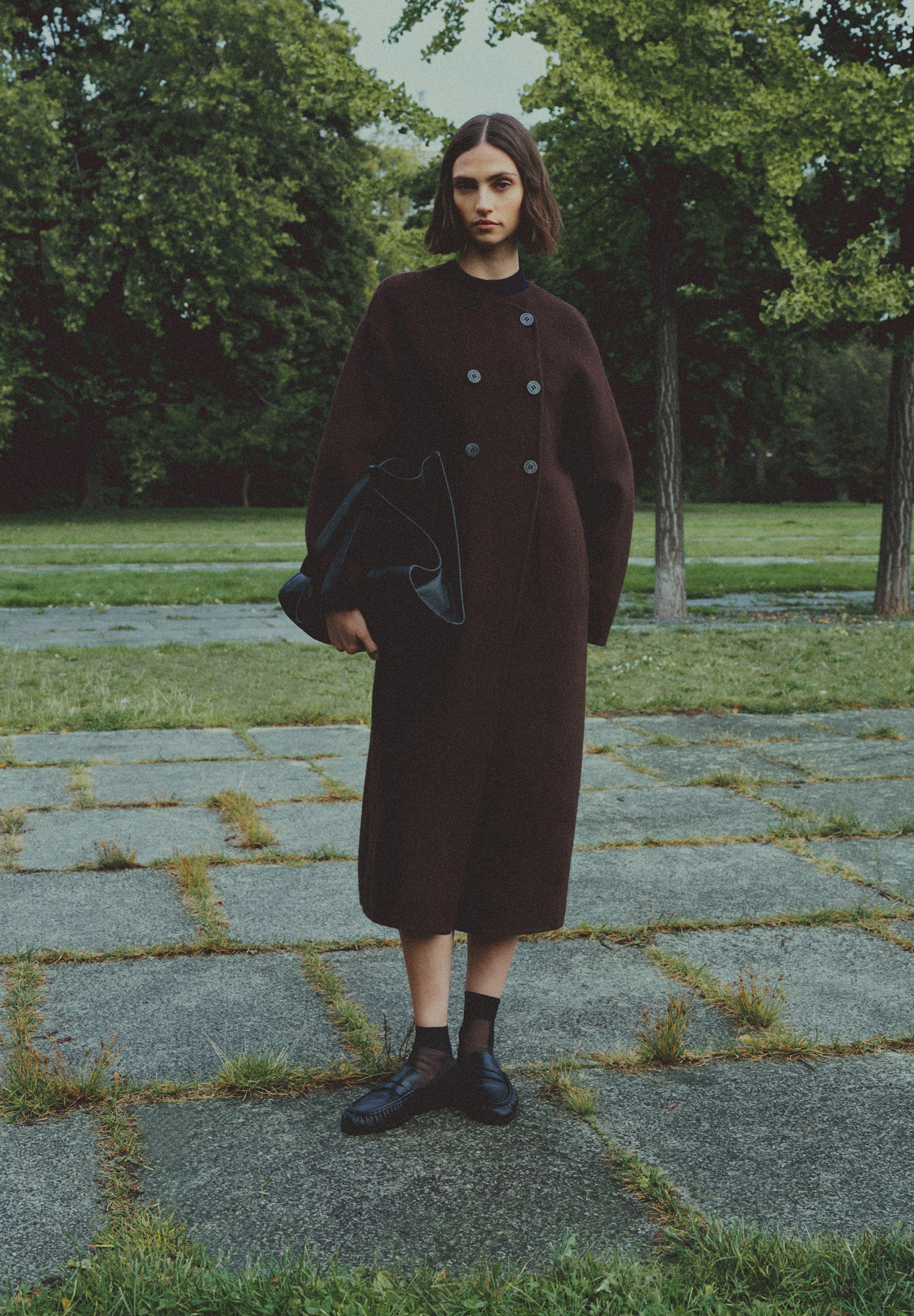 ABRIGO REVERSIBLE MEZCLA LANA