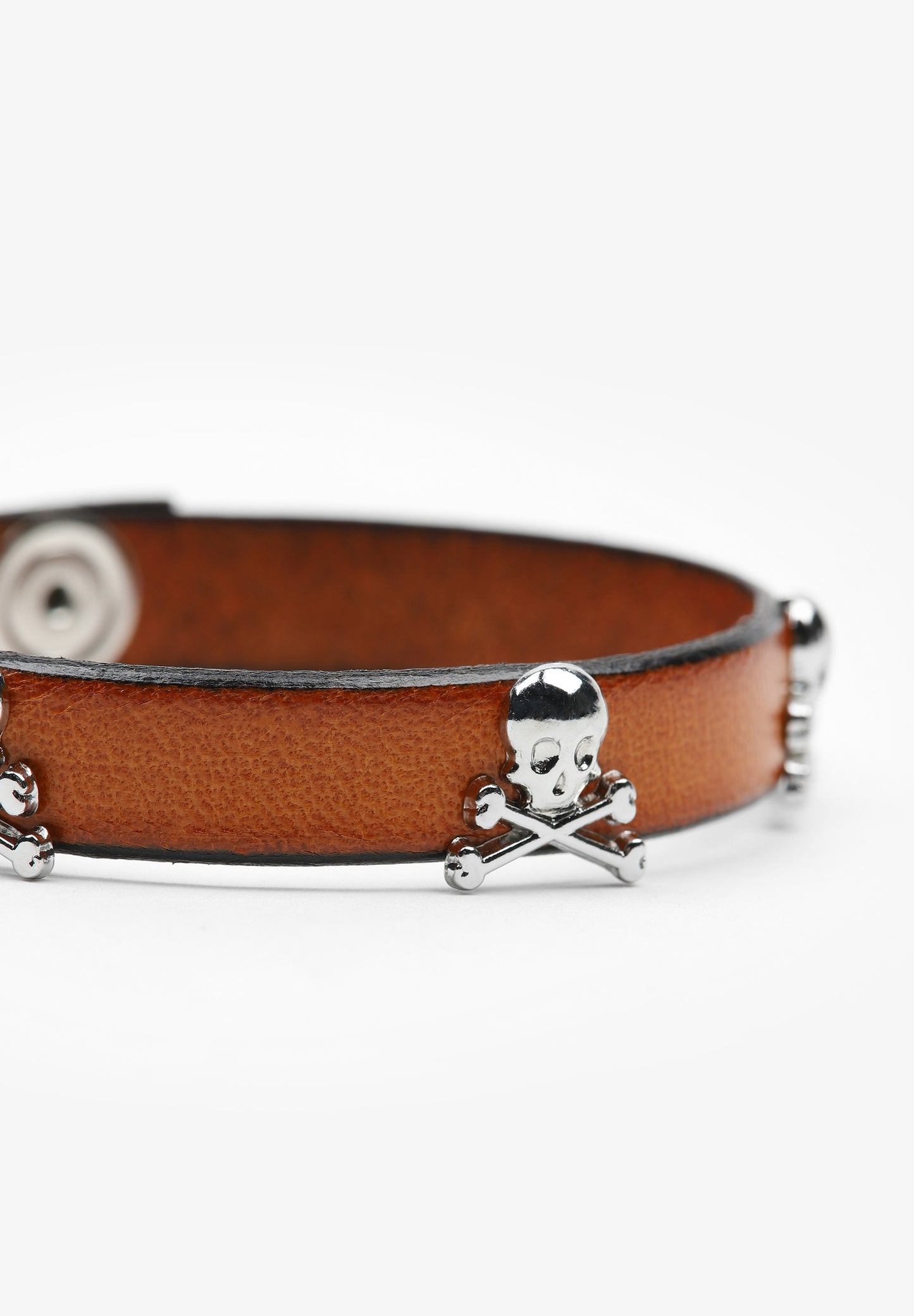 PULSERA PIEL CALAVERAS