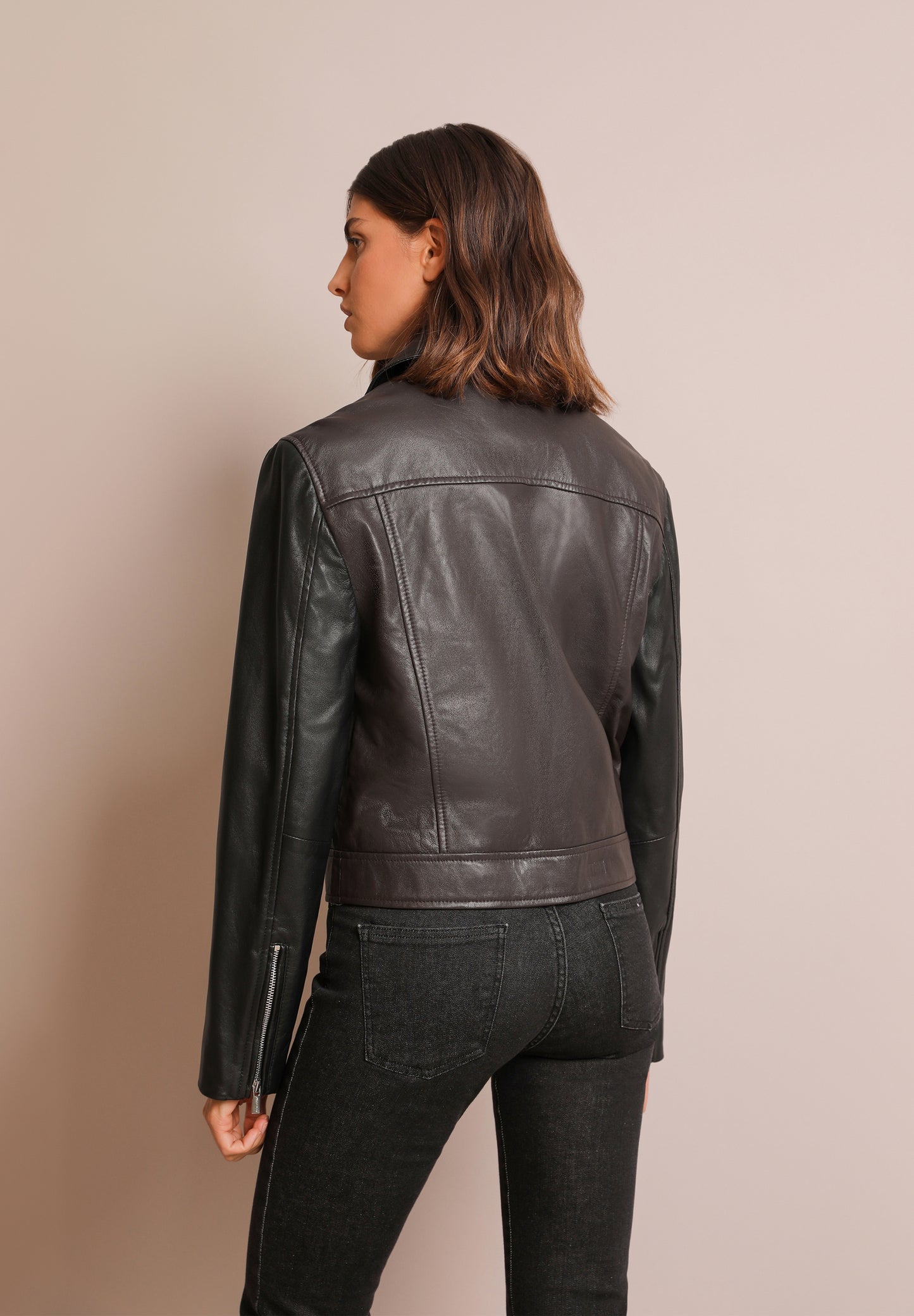 CHAQUETA BIKER BICOLOR