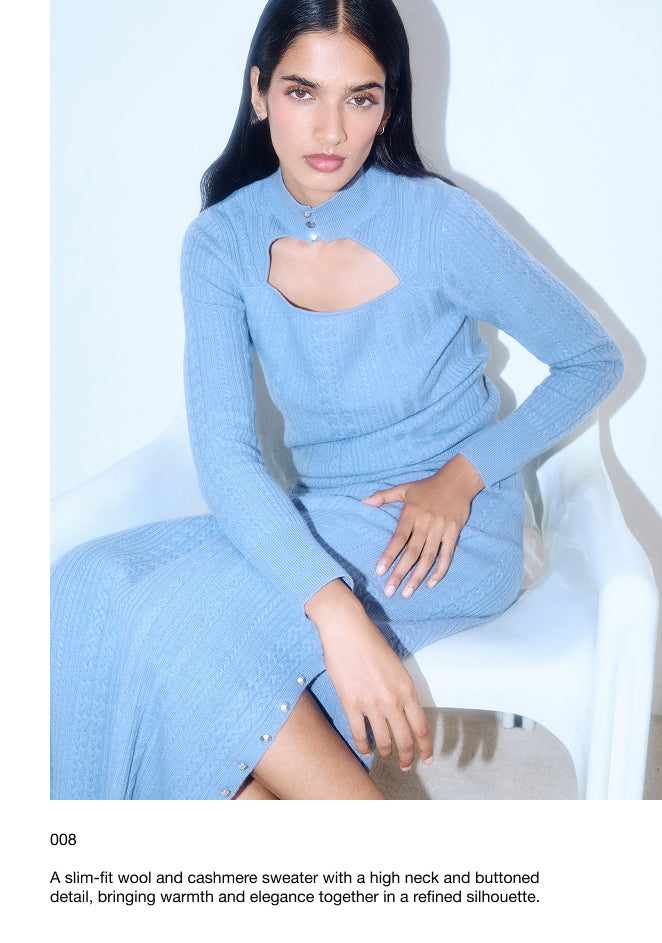 JERSEY CABLE KNIT ABERTURA