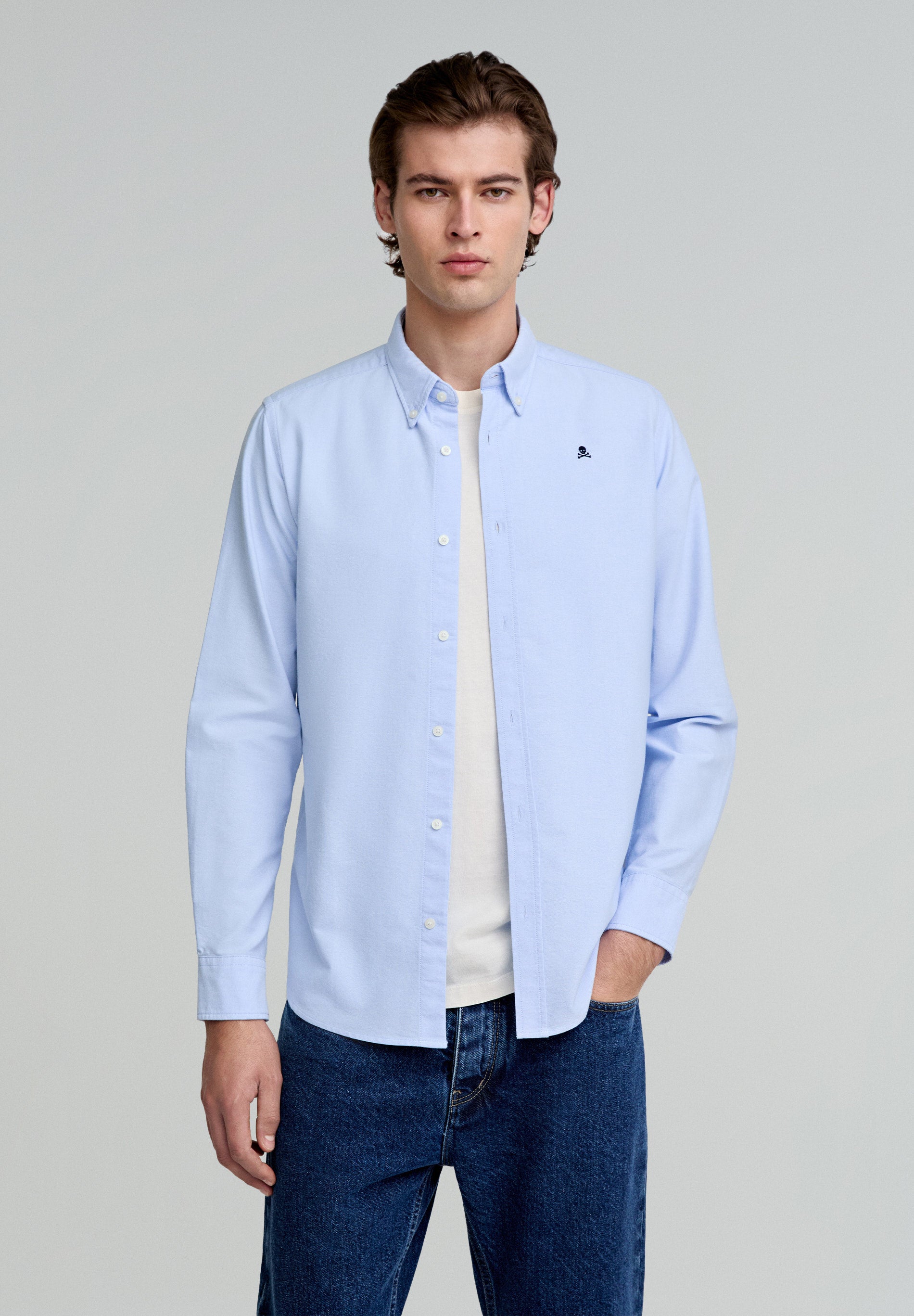 CAMISA OXFORD CALAVERA CONTRASTE - Scalpers