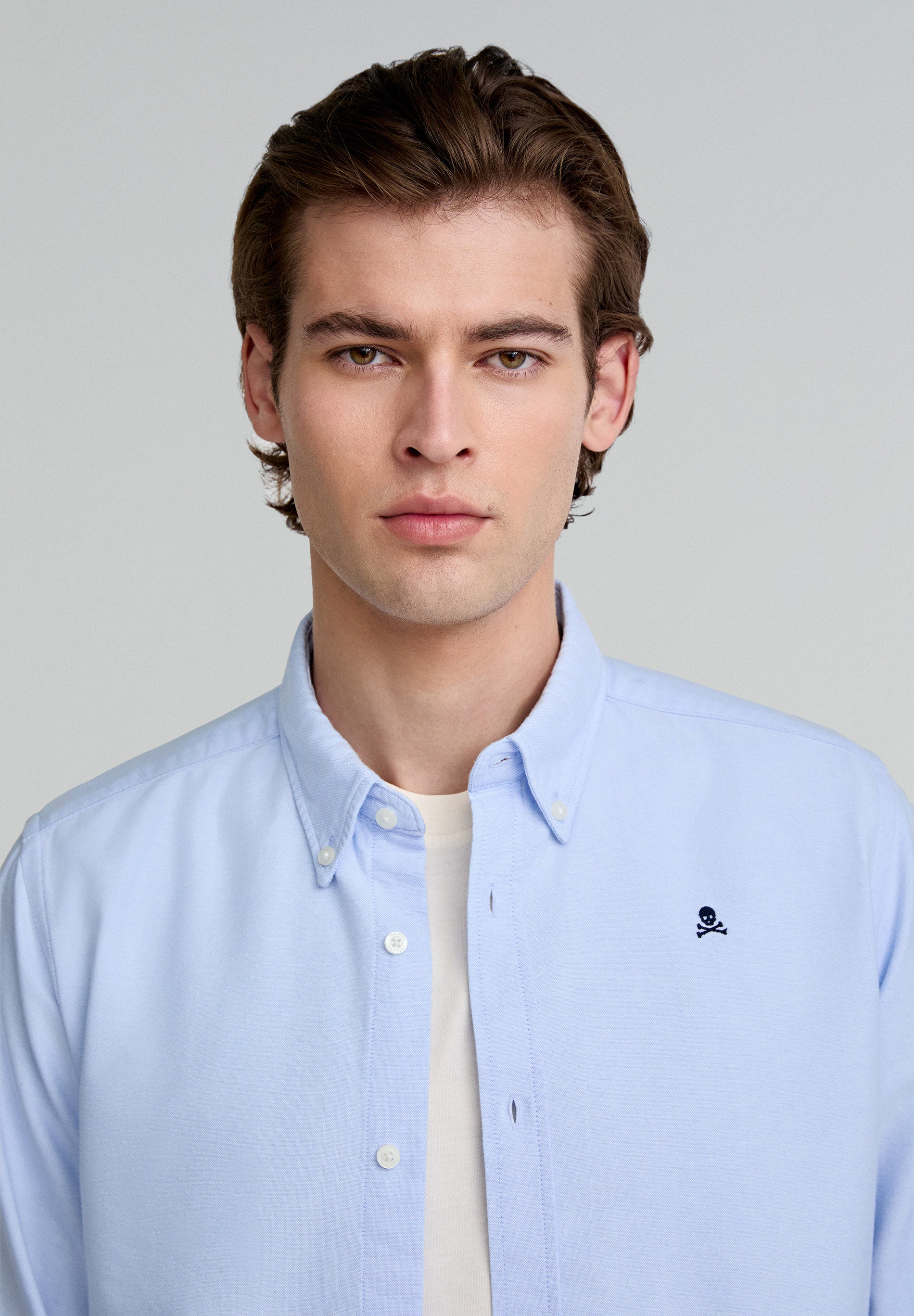 CAMISA OXFORD CALAVERA CONTRASTE - Scalpers