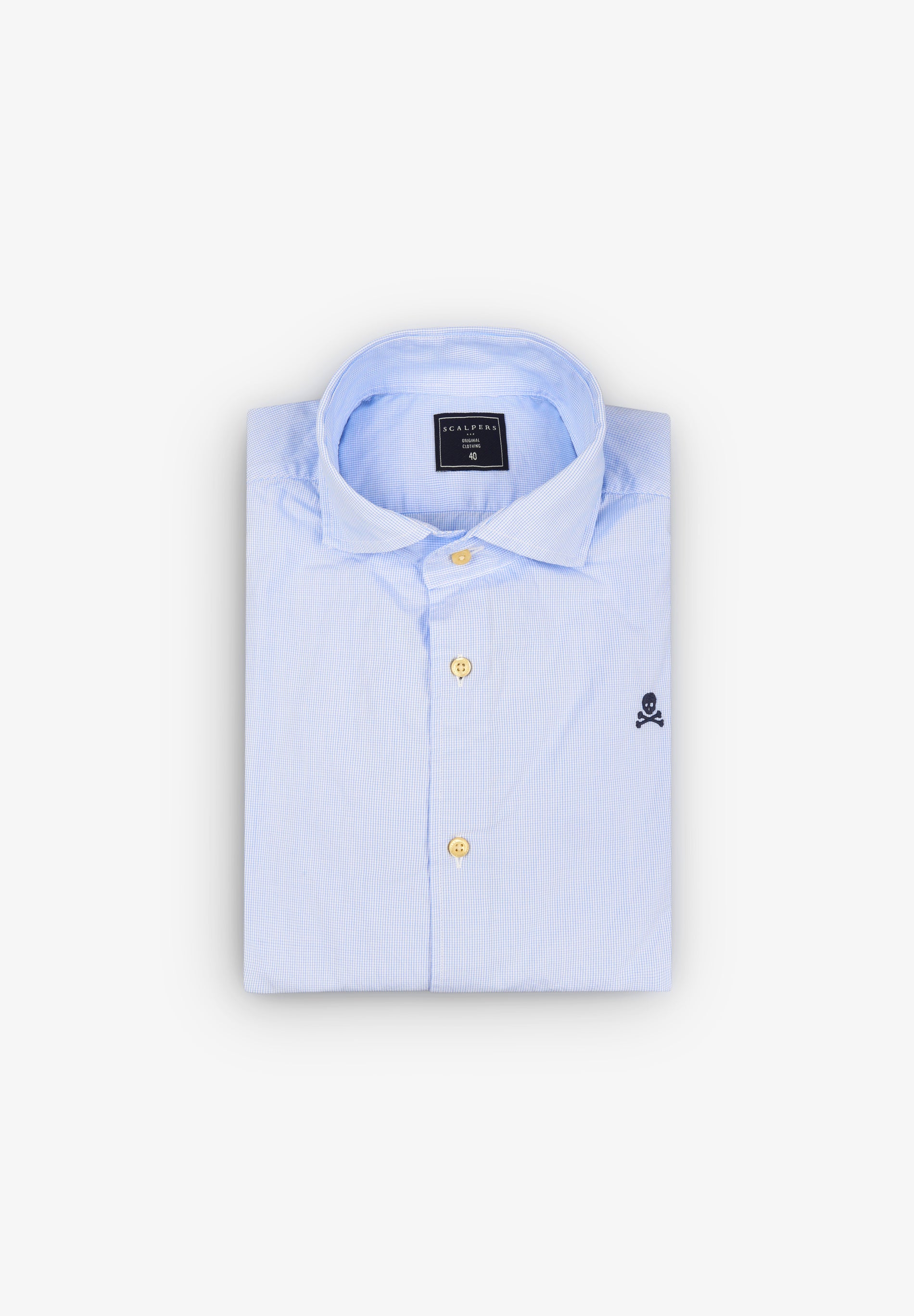 CAMISA VESTIR CUADROS CALAVERA CONTRASTE - Scalpers