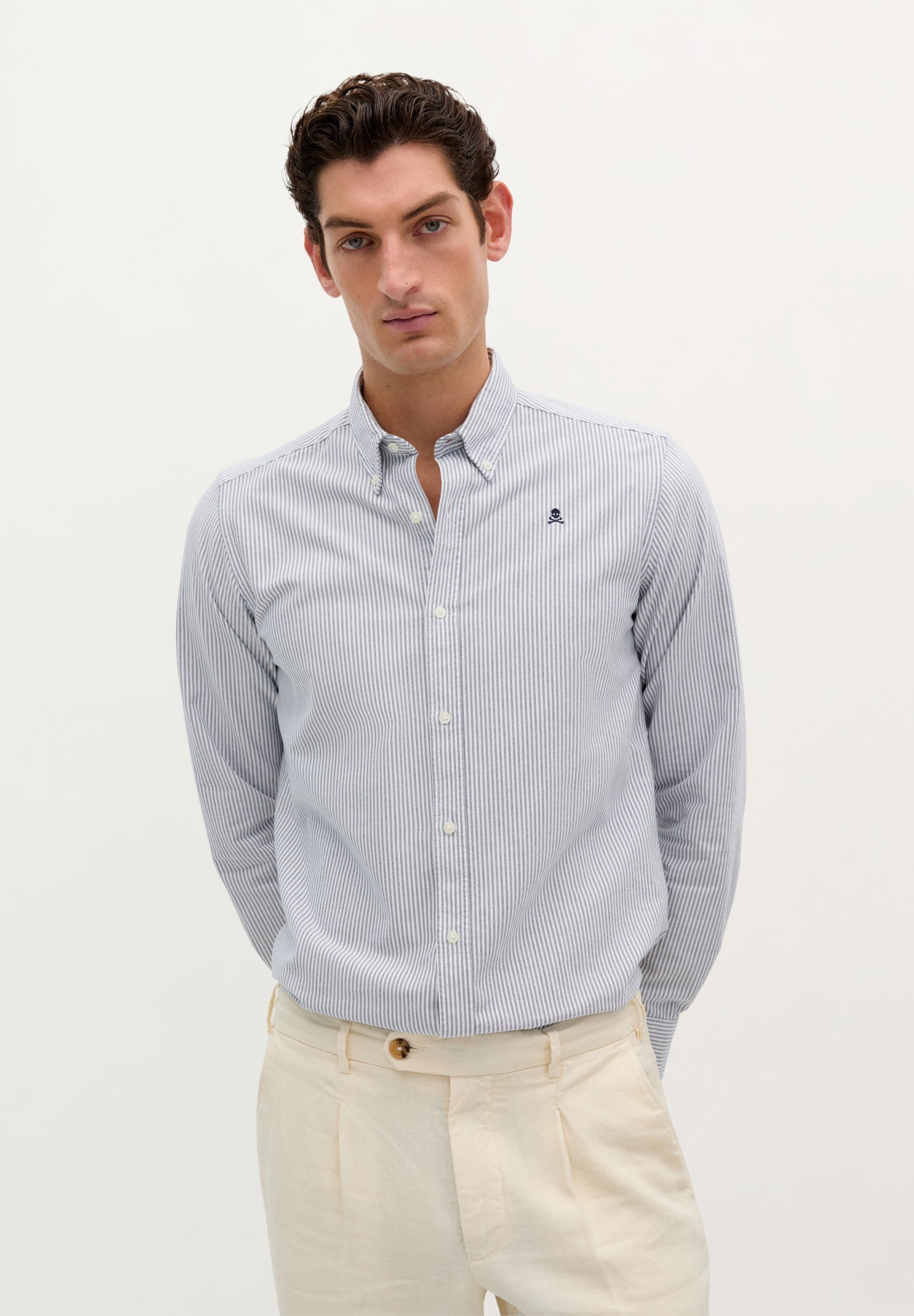 CAMISA OXFORD CALAVERA CONTRASTE - Scalpers