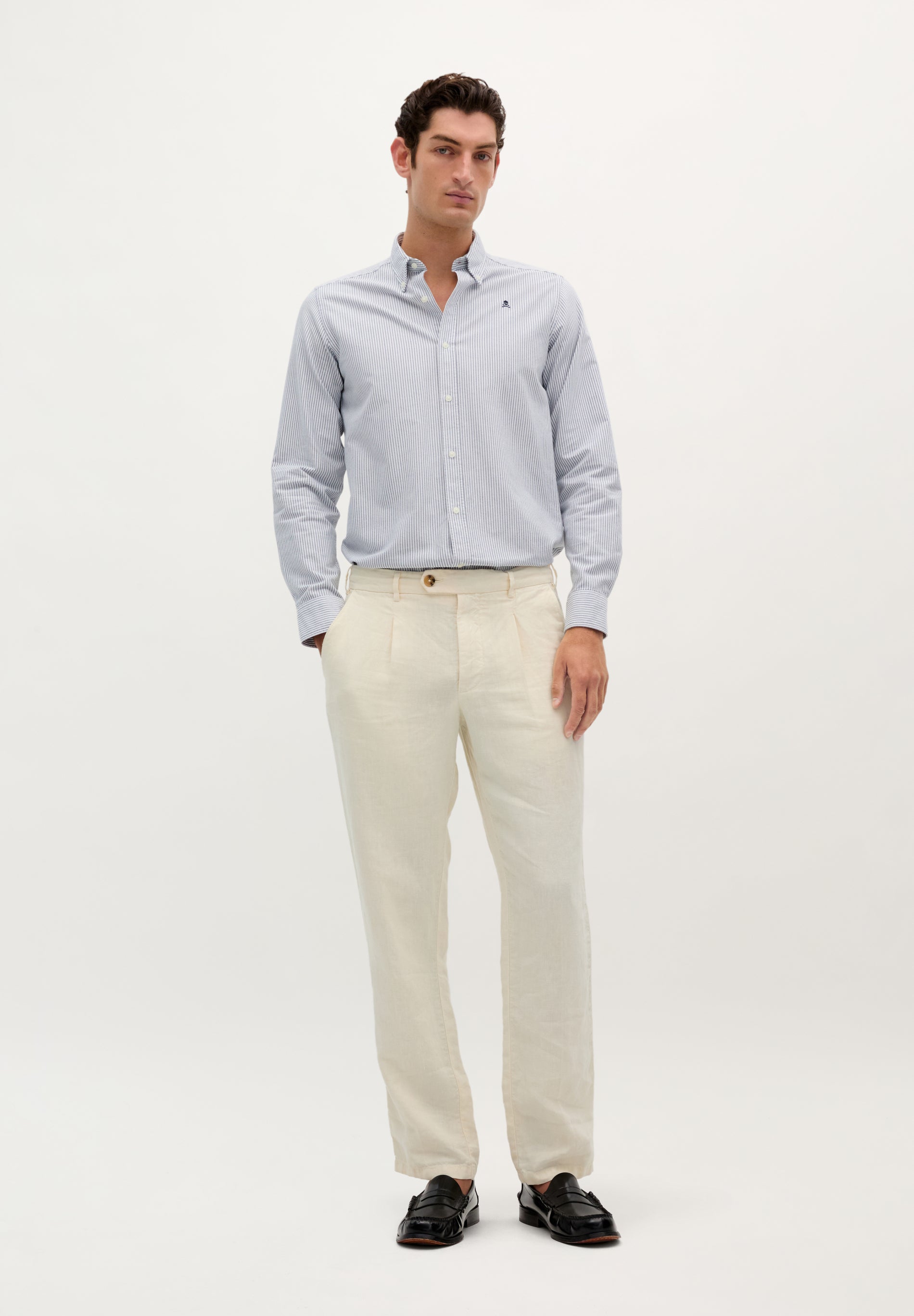 CAMISA OXFORD CALAVERA CONTRASTE - Scalpers