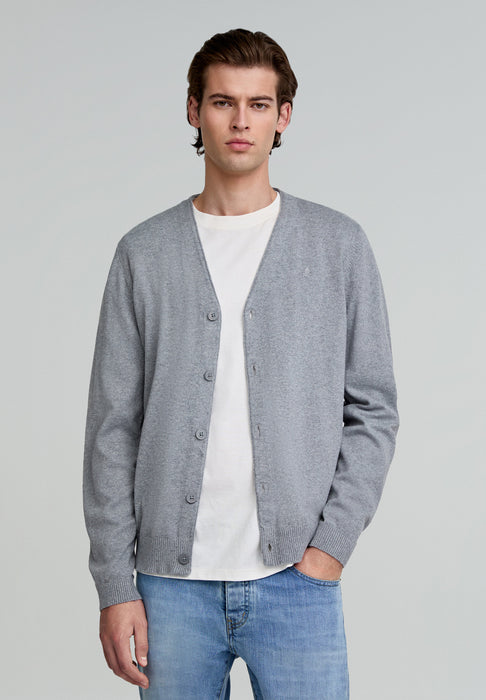 Cárdigan Clásico Para Hombre De Manga Larga Frenchies - Cuello En V, Botones, Bolsillos, Tejido Ajustado