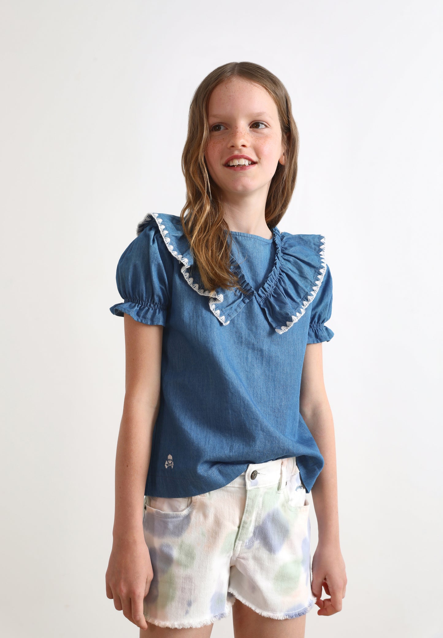 CAMISA DENIM VOLANTE