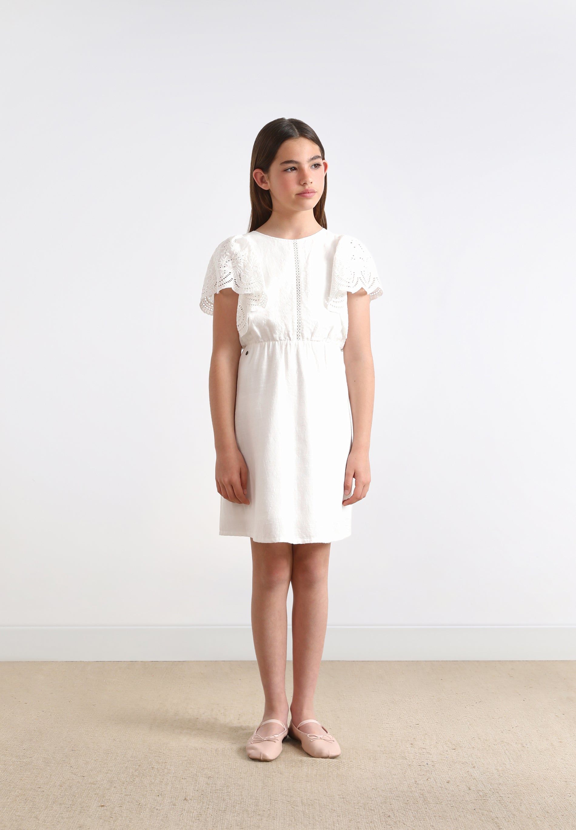 VESTIDO MINI VOLANTES BRODERIE