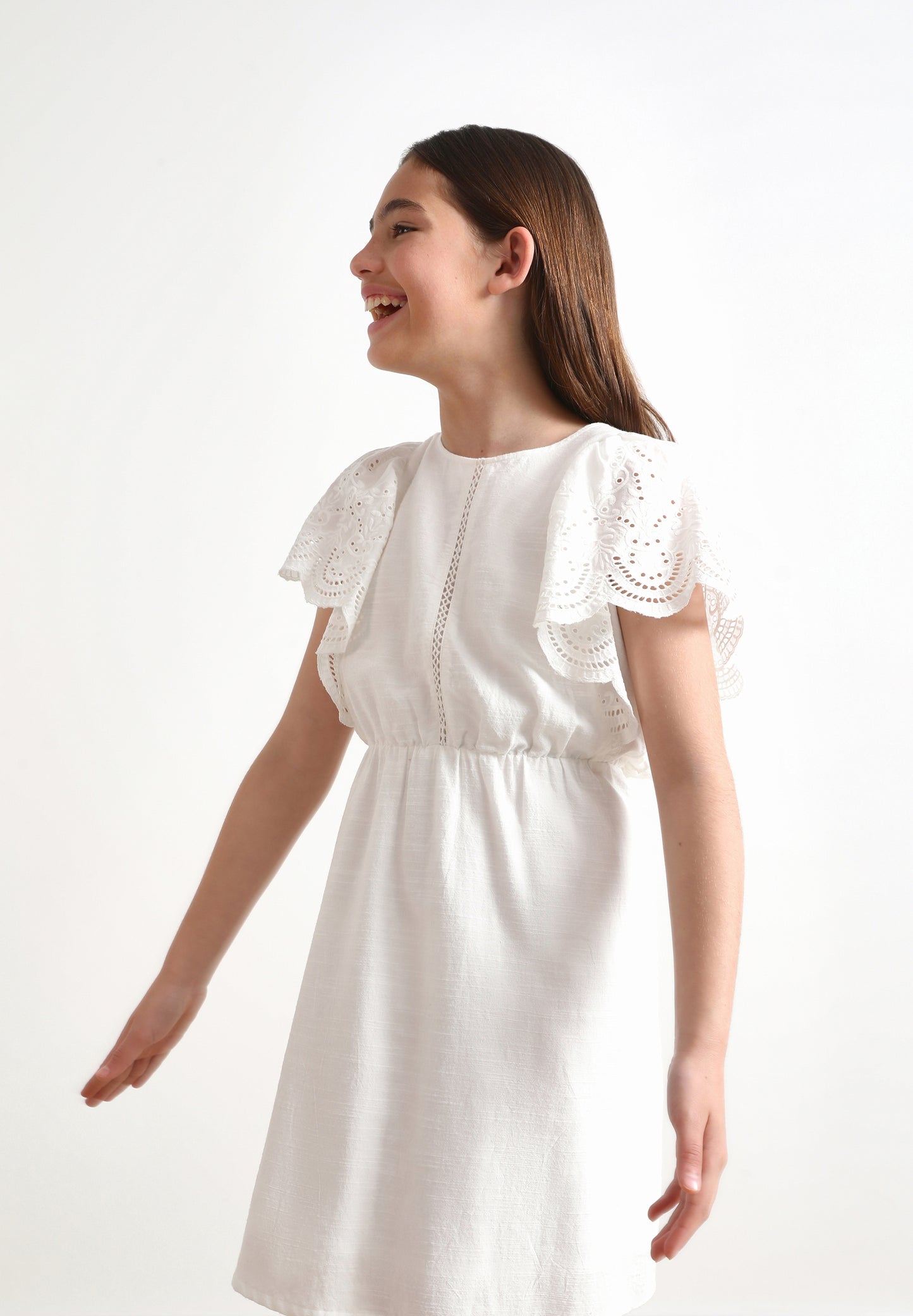 VESTIDO MINI VOLANTES BRODERIE