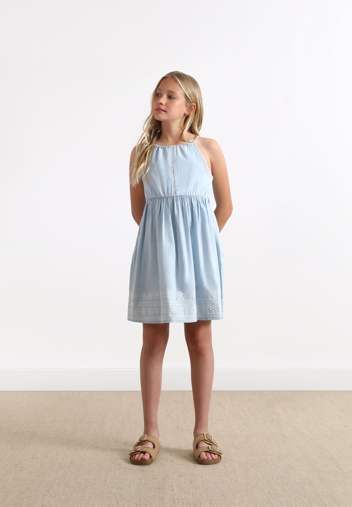 VESTIDO HALTER DENIM