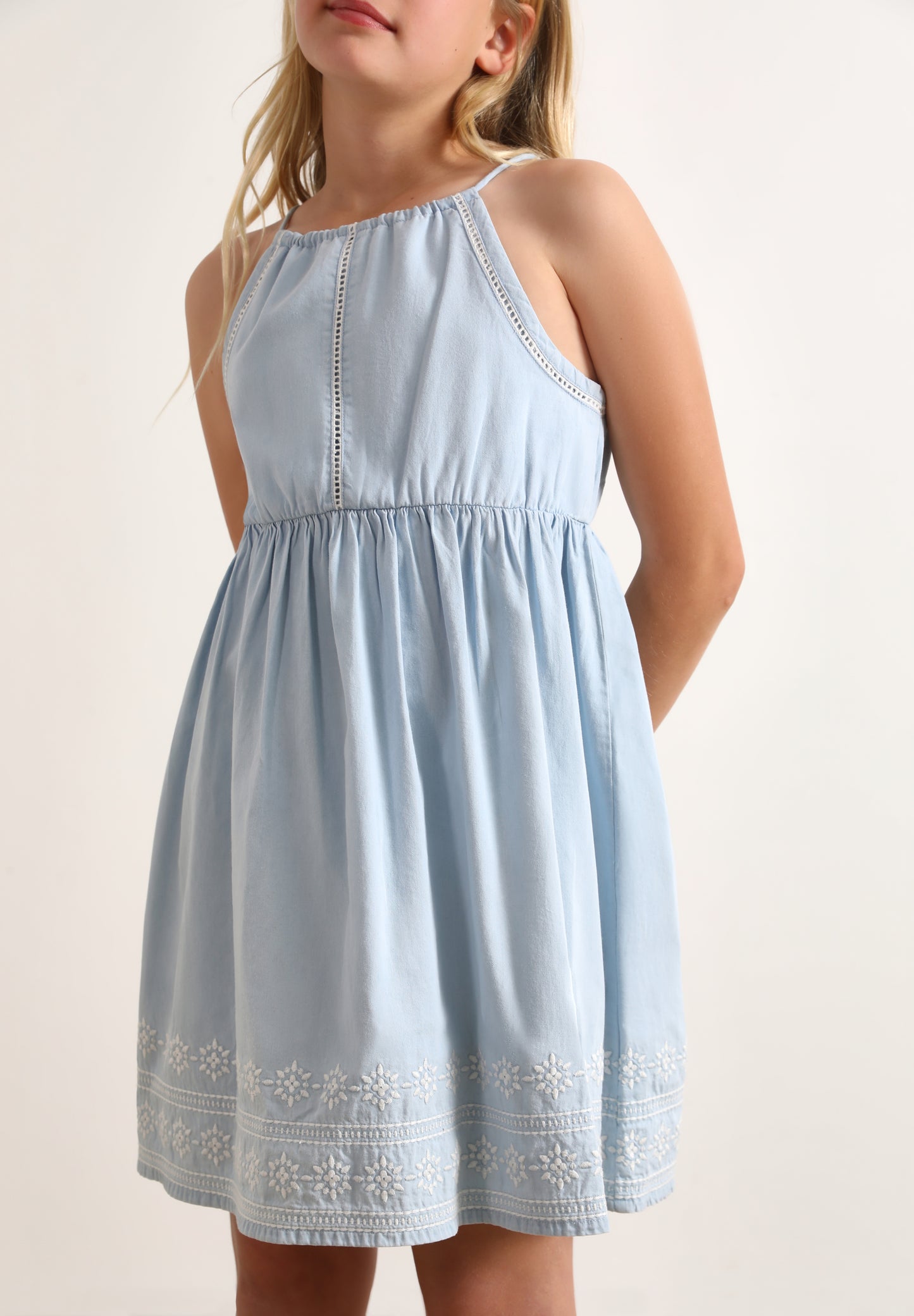 VESTIDO HALTER DENIM
