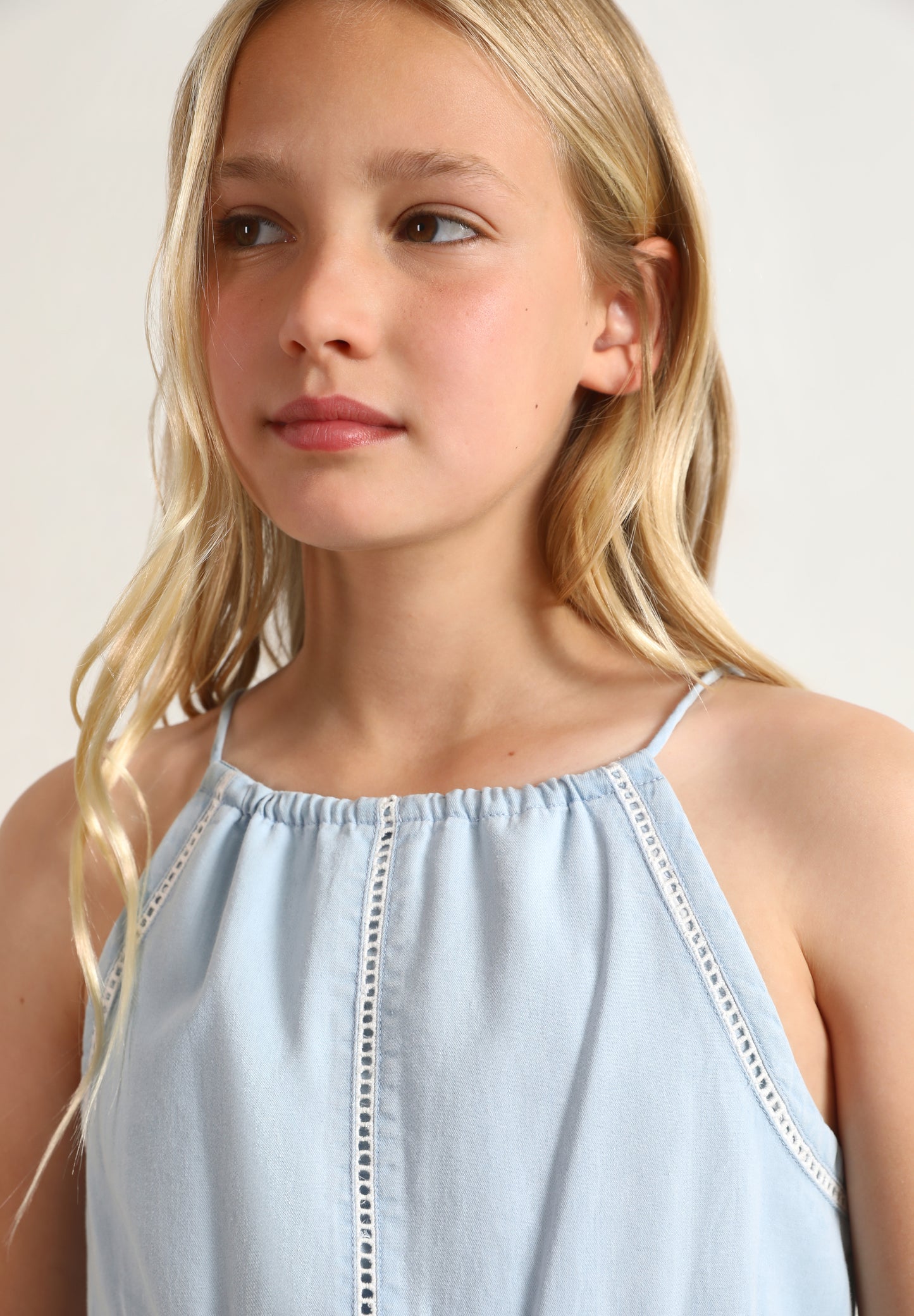 VESTIDO HALTER DENIM