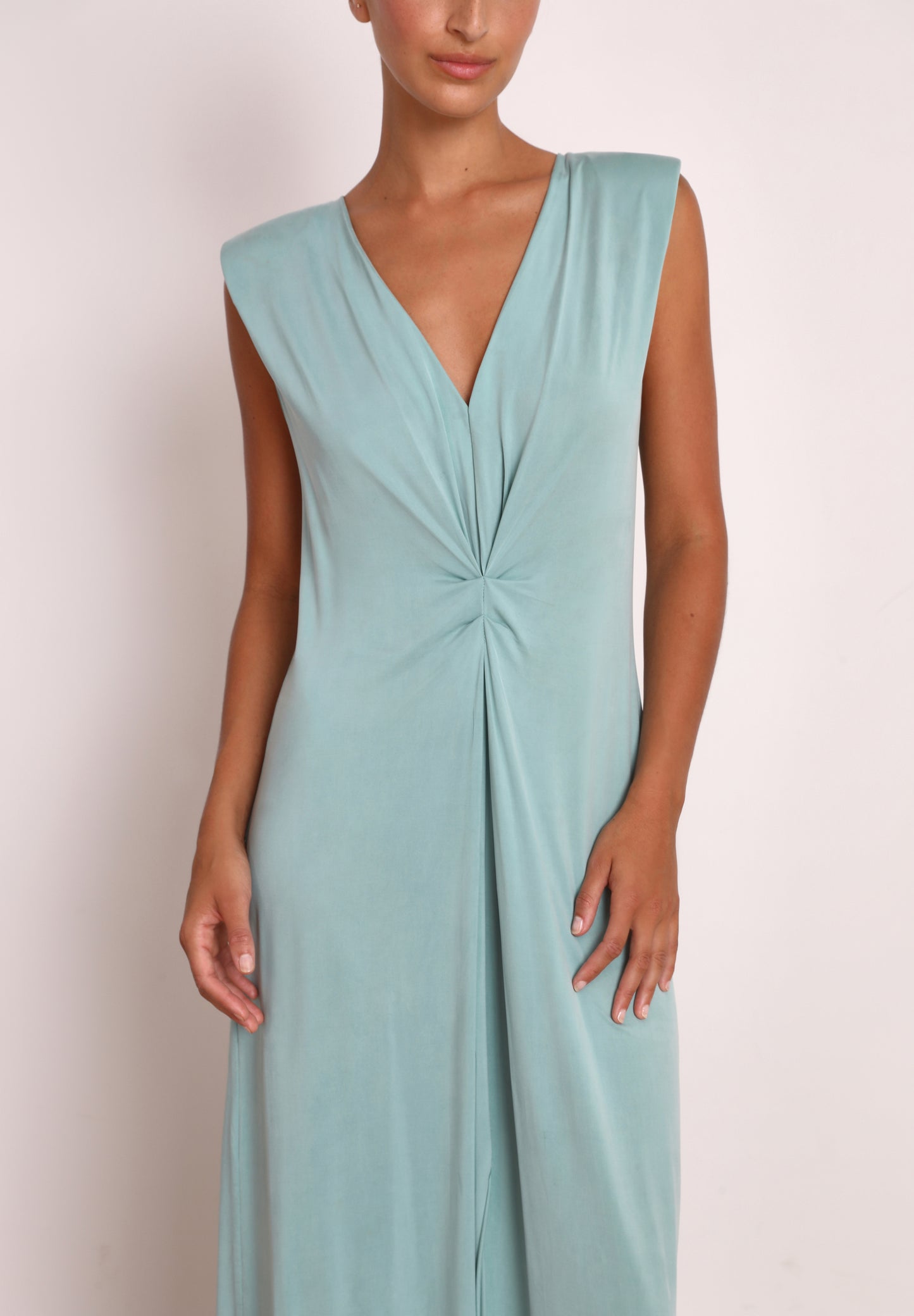 VESTIDO CUPRO DRAPEADO