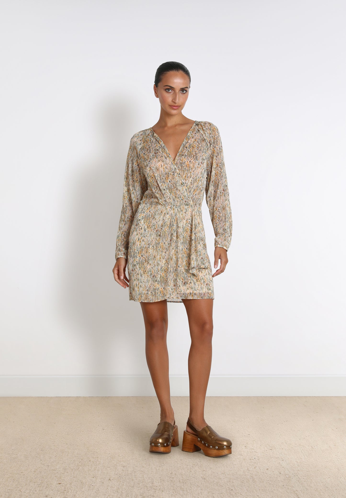 VESTIDO MINI PRINT CRUZADO