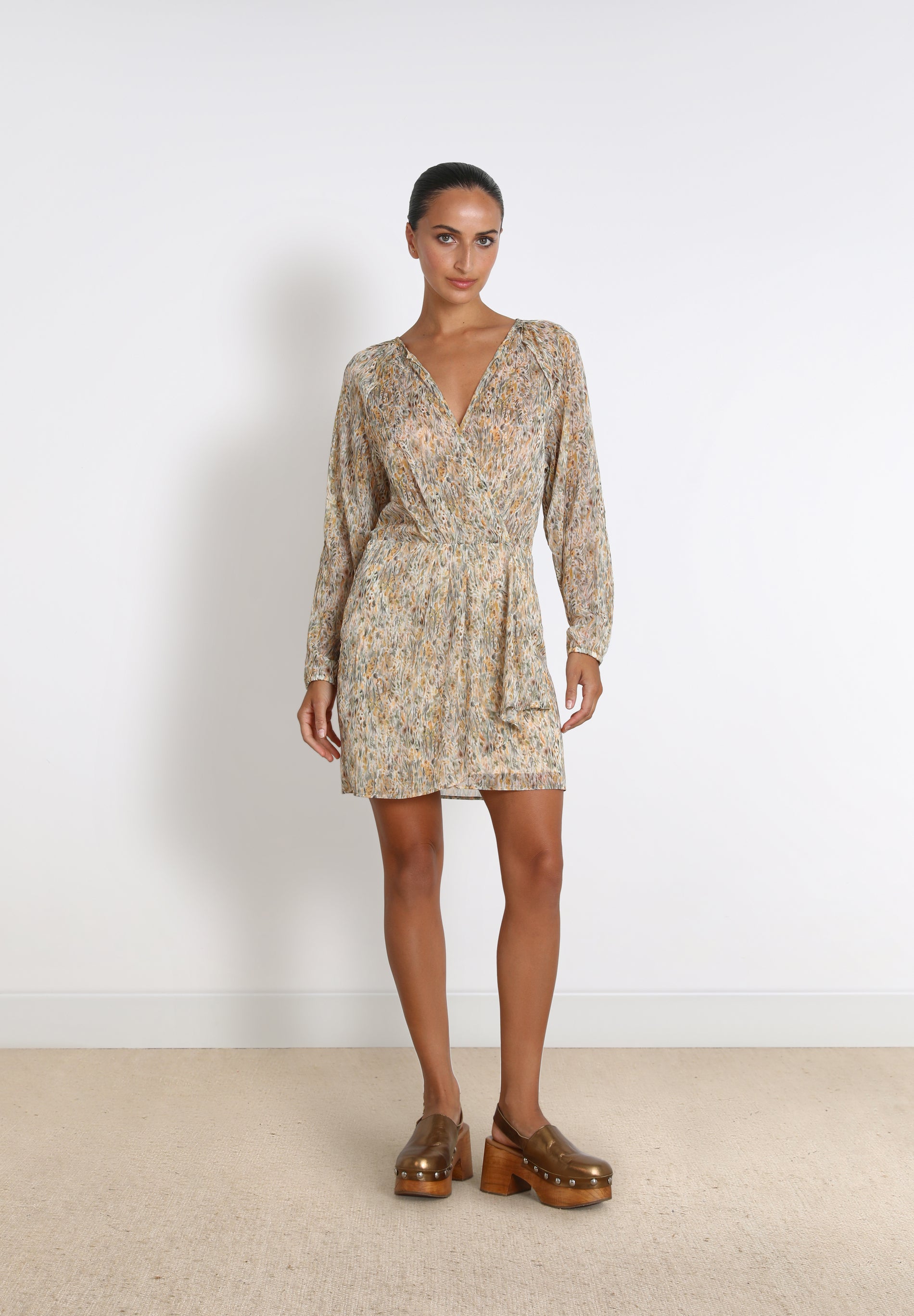 VESTIDO MINI PRINT CRUZADO