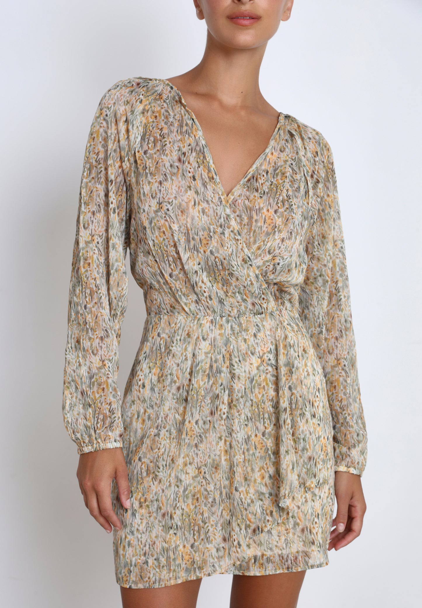 VESTIDO MINI PRINT CRUZADO