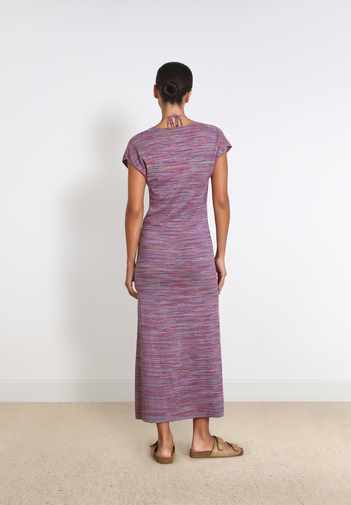 VESTIDO PUNTO LAZADA ESCOTE