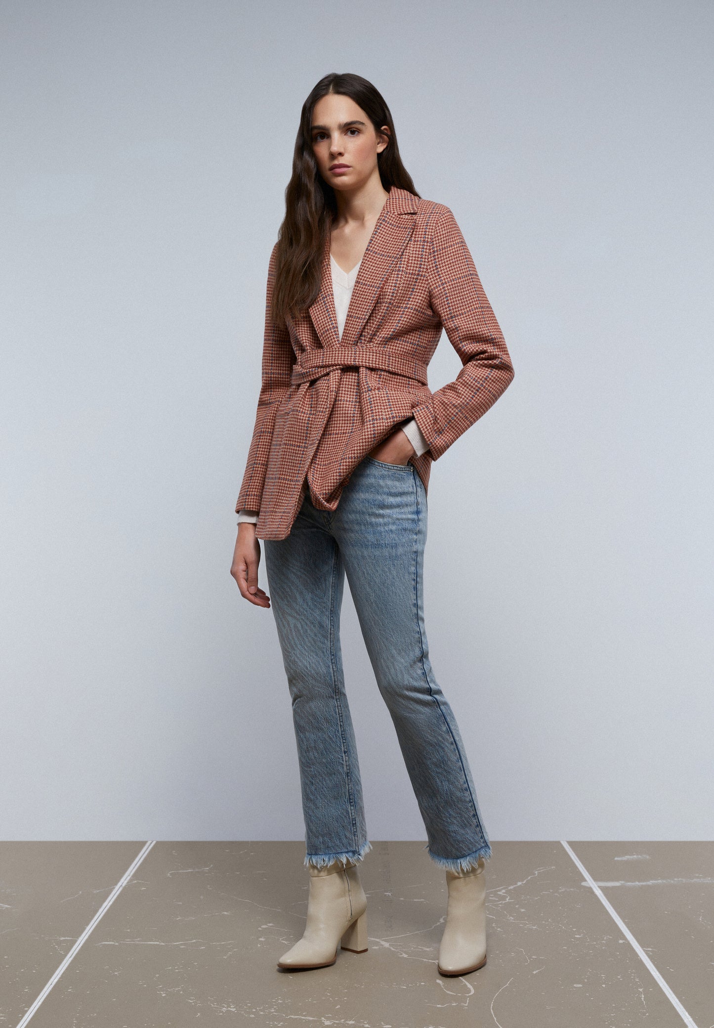 BLAZER CUADROS CINTURÓN