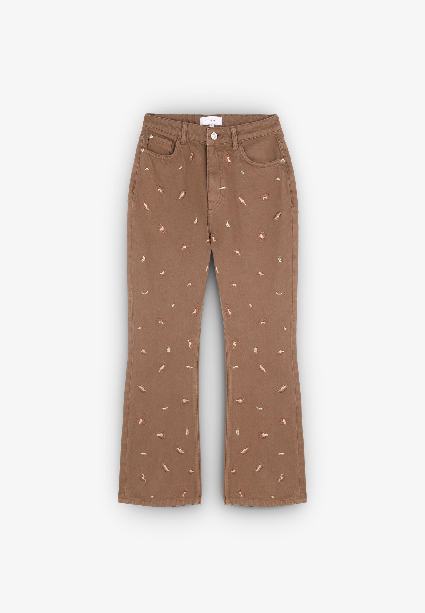 JEANS FLARE DETALLE BORDADOS