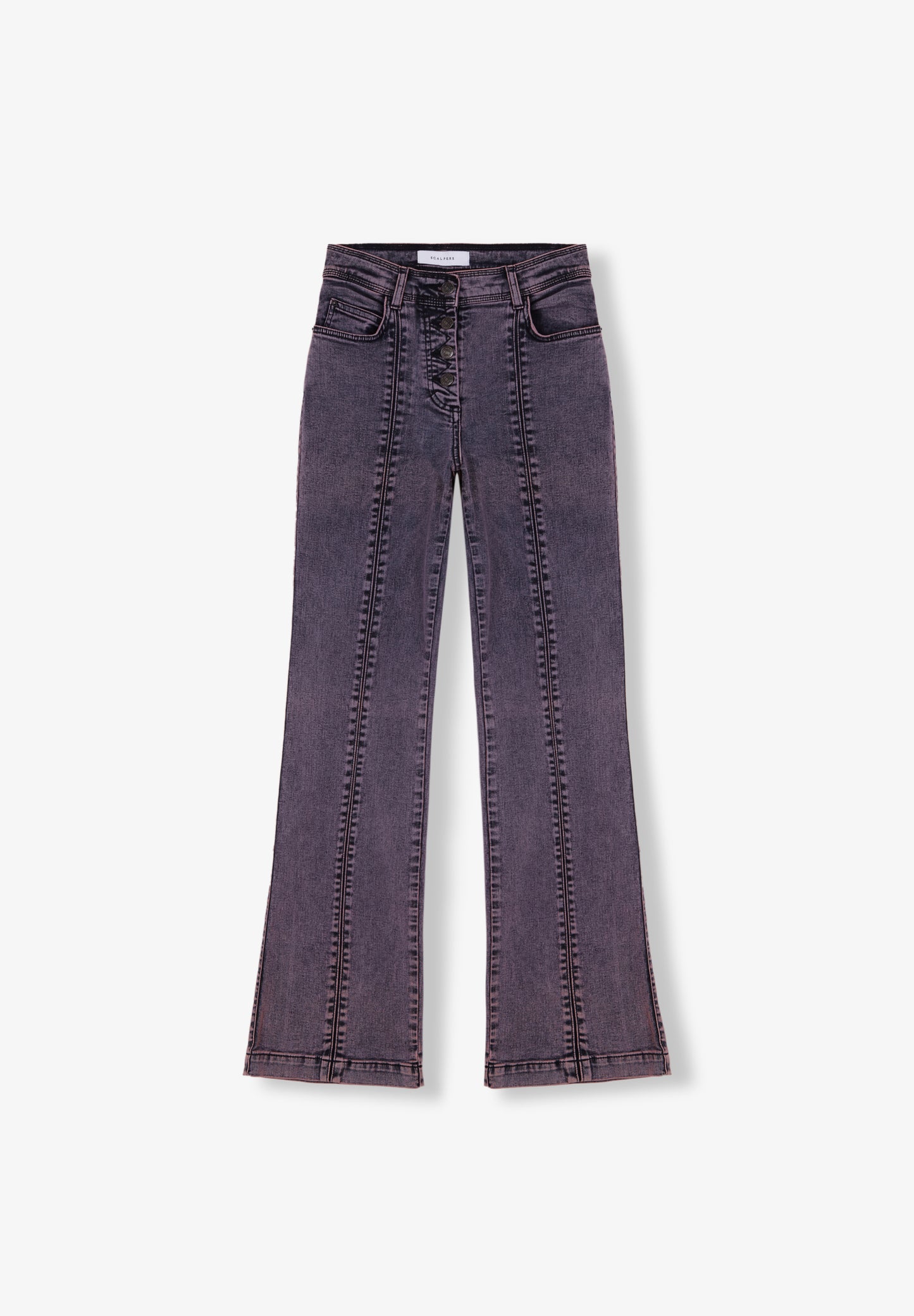 JEANS ANKLE FLARE COSTURAS