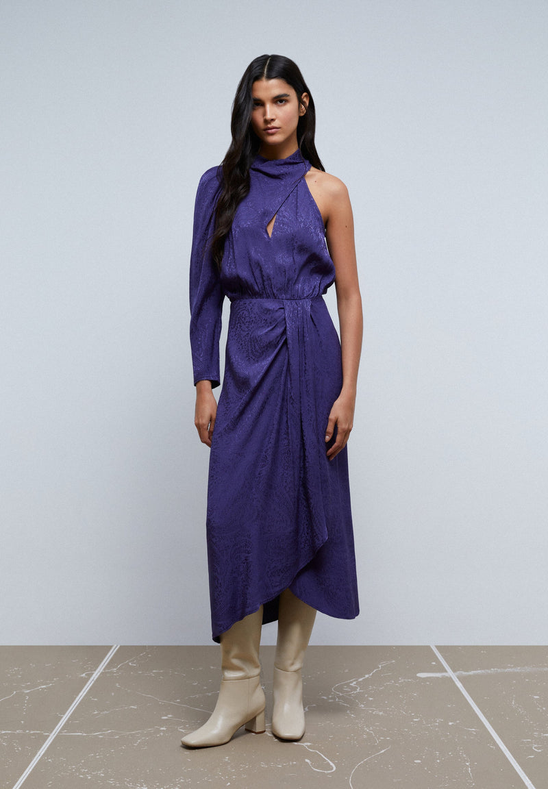 VESTIDO ASIMÉTRICO JACQUARD