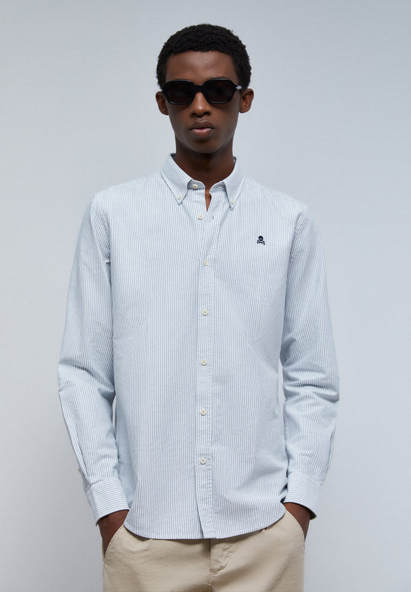 CAMISA OXFORD CALAVERA CONTRASTE