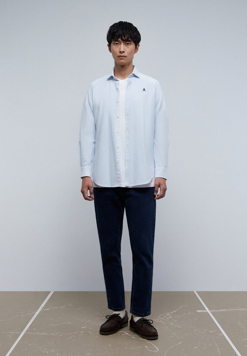 CAMISA OXFORD CALAVERA CONTRASTE