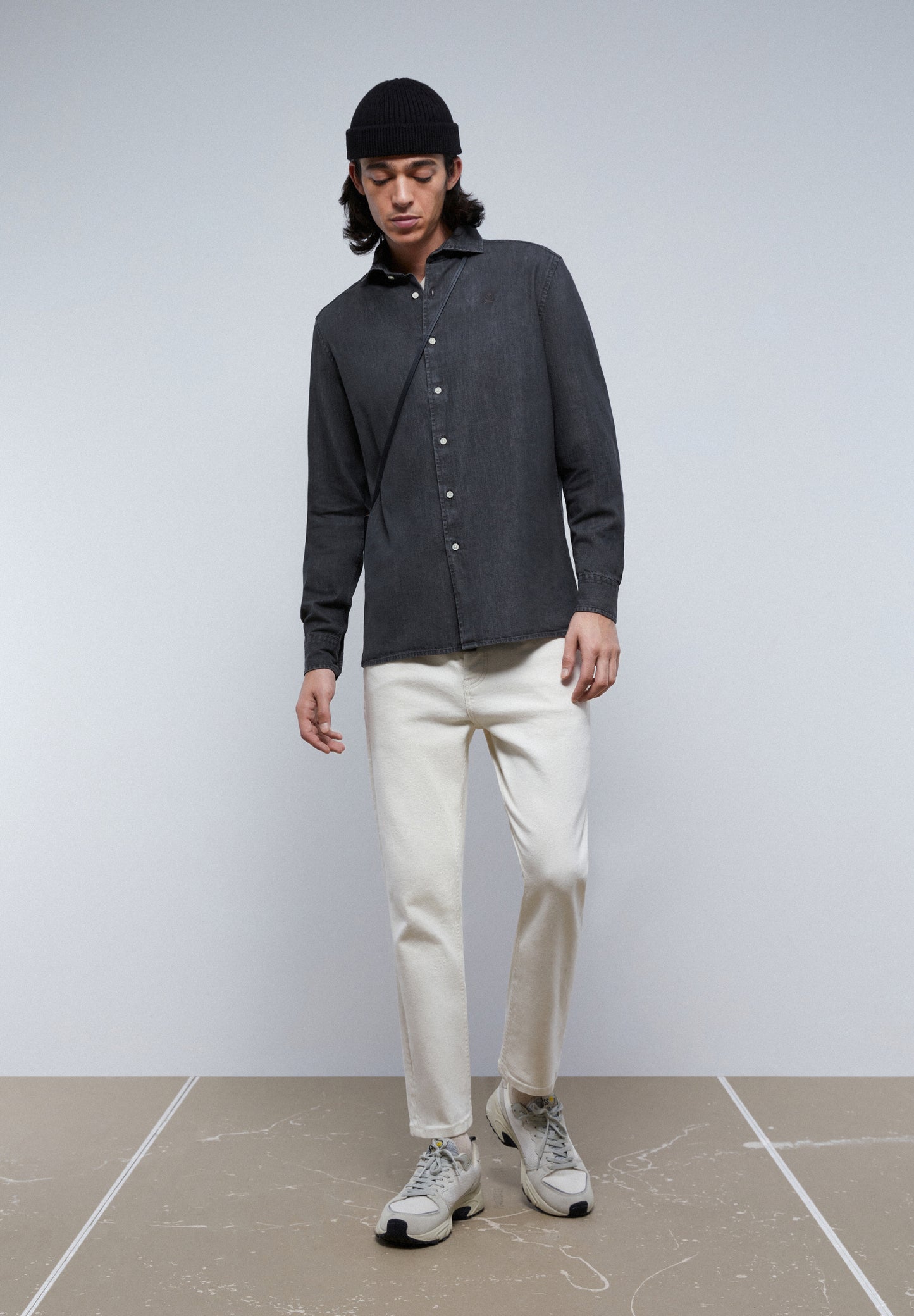 CAMISA DENIM LAVADA CALAVERA TONO