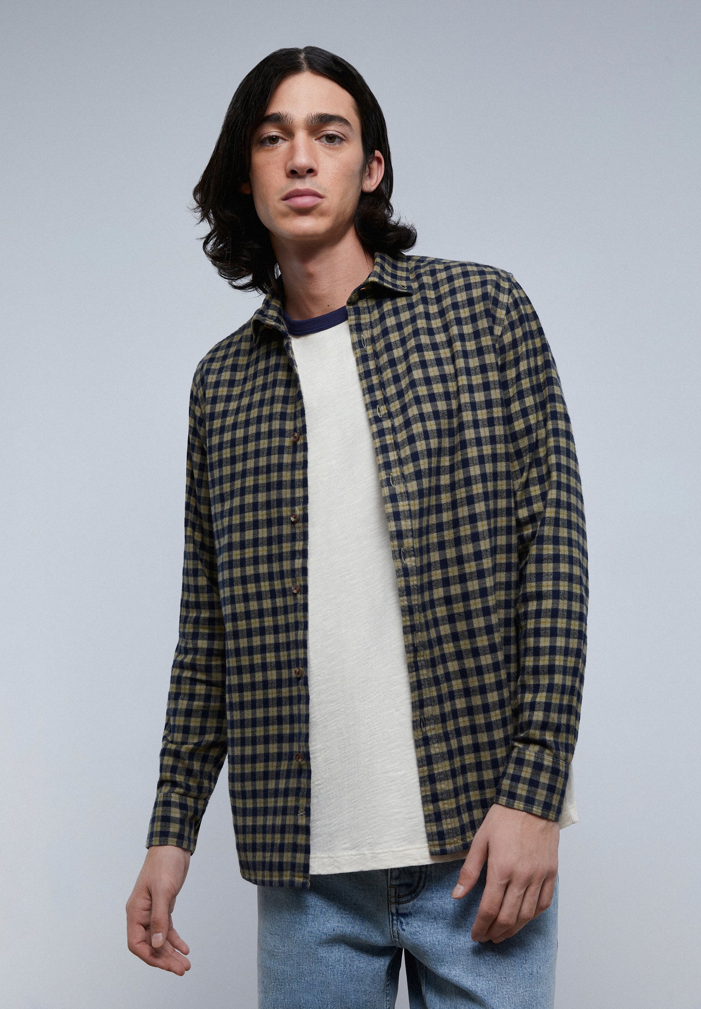 CAMISA CUADROS TARTÁN CUELLO BOTONES