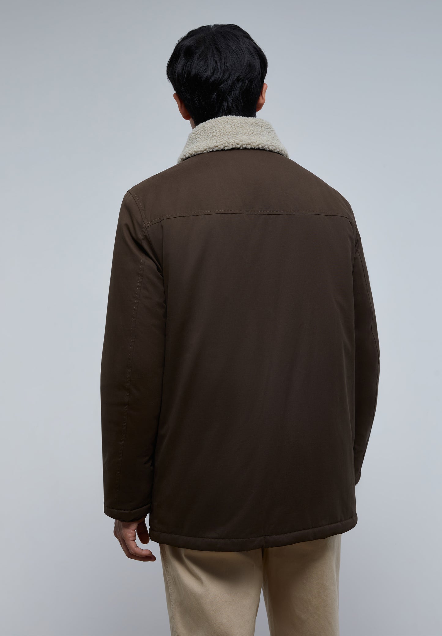 CHAQUETA TACTO PEACH CUELLO BORREGO