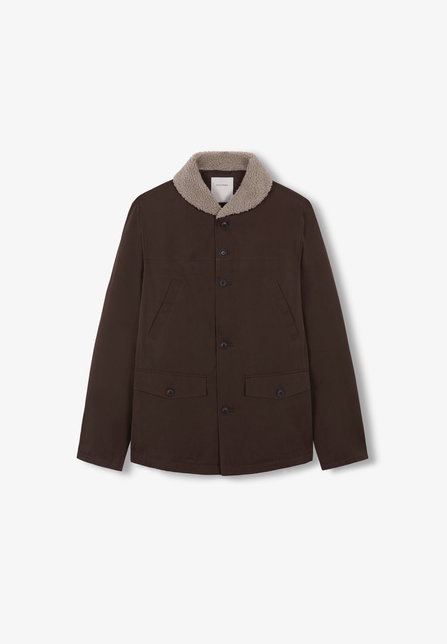 CHAQUETA TACTO PEACH CUELLO BORREGO